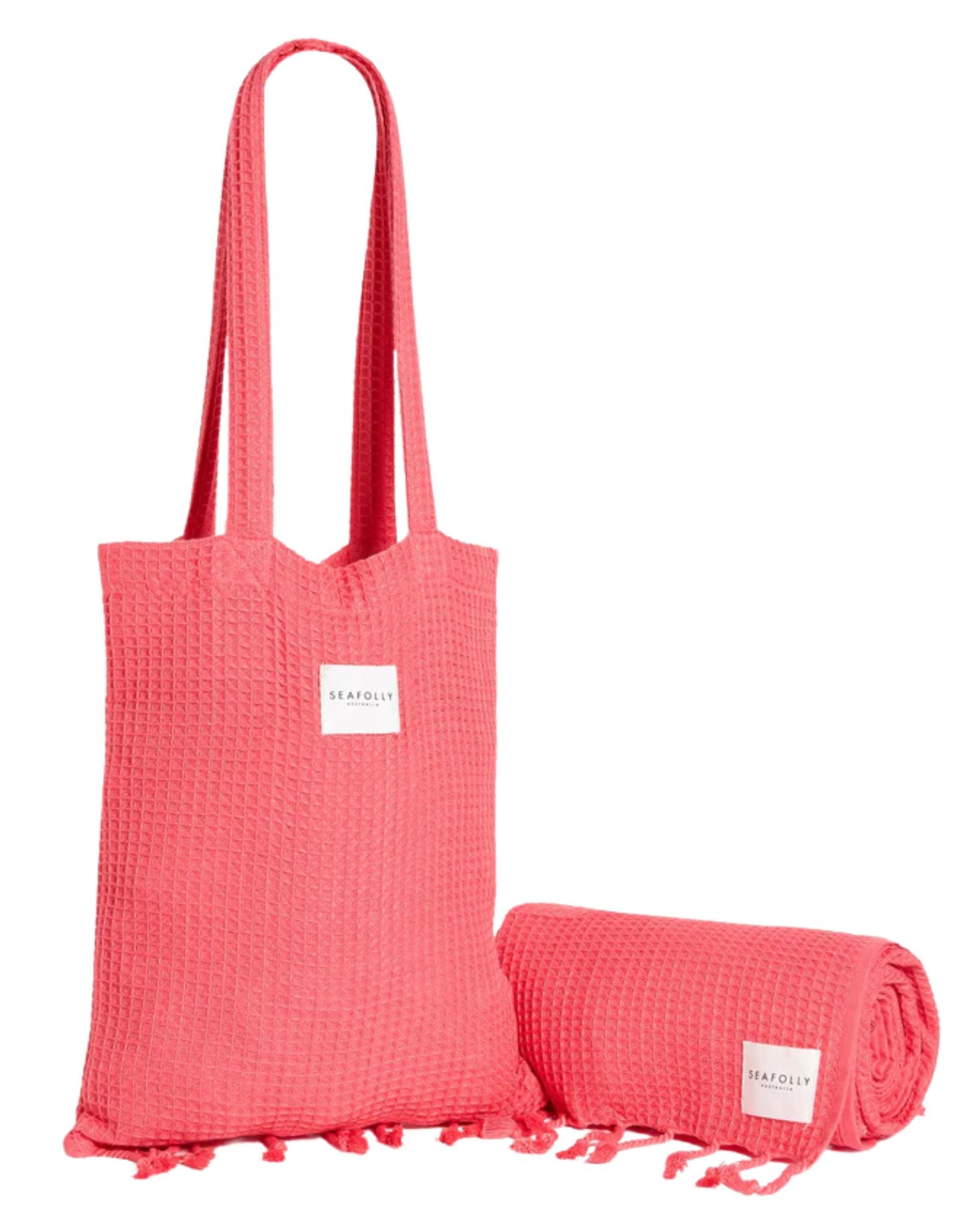 Seafolly Fringe Benefits Waffle Beach Towel Set