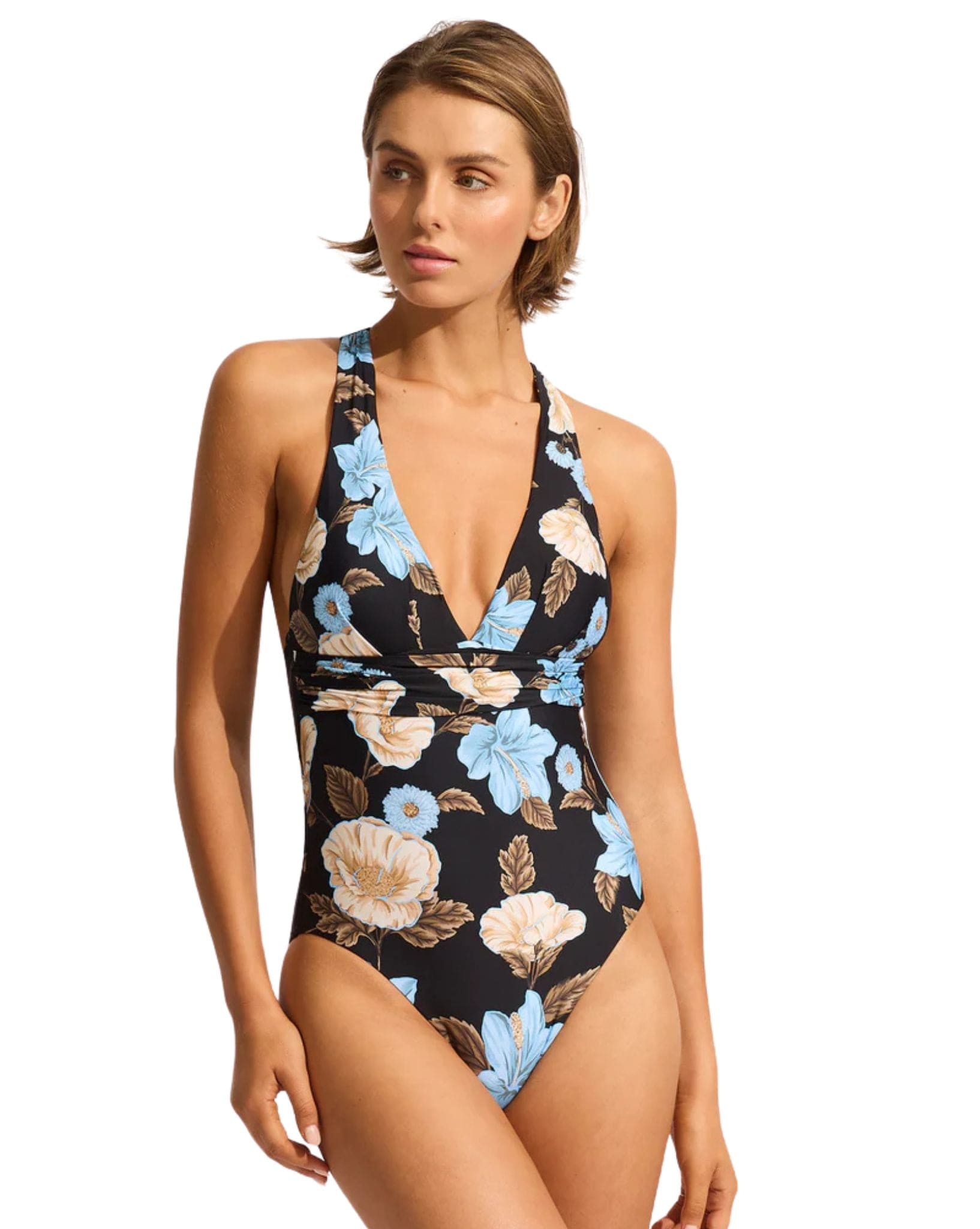 Seafolly Garden Party Cross Back One Piece