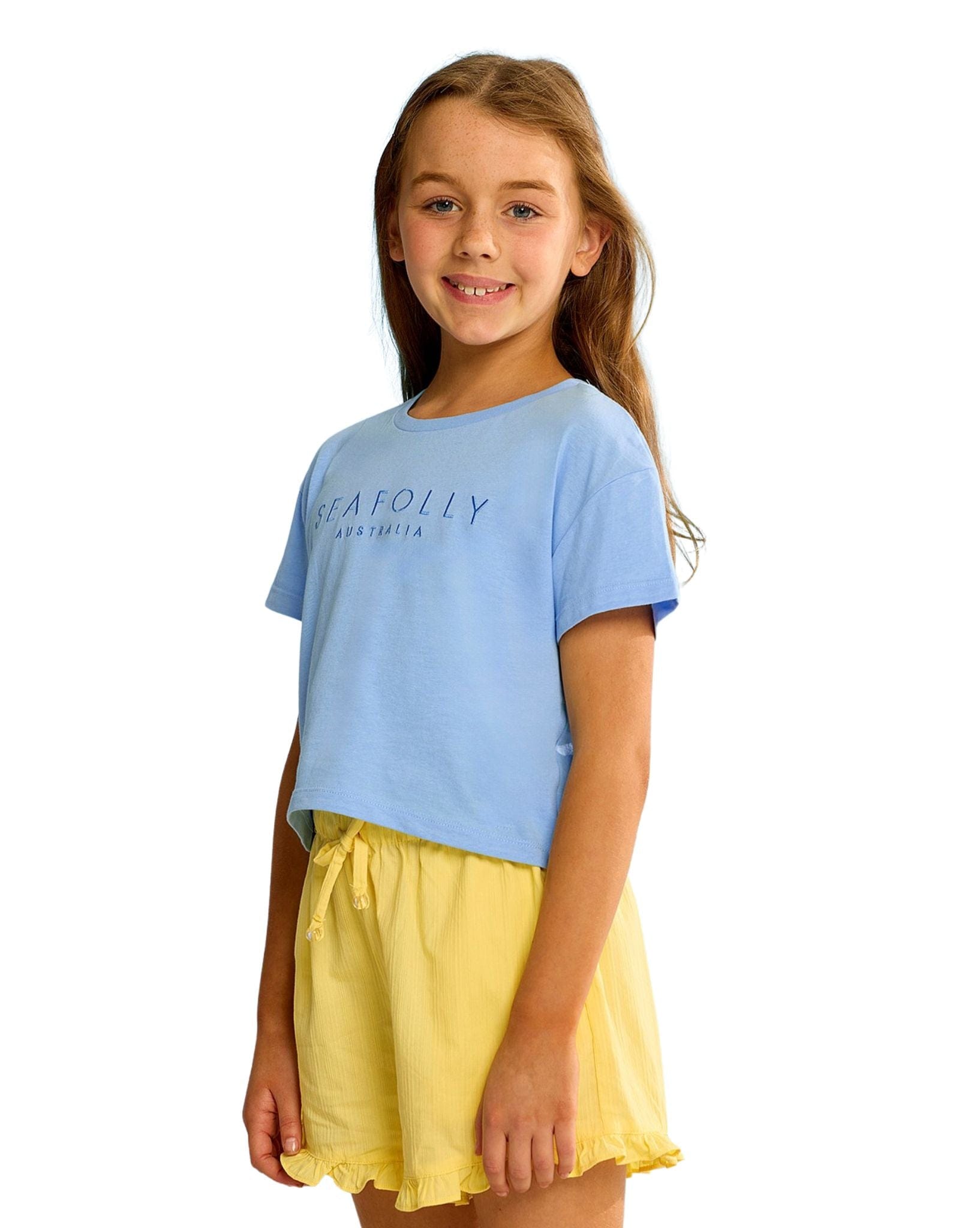 Seafolly Girls Lemon Textured Shorts