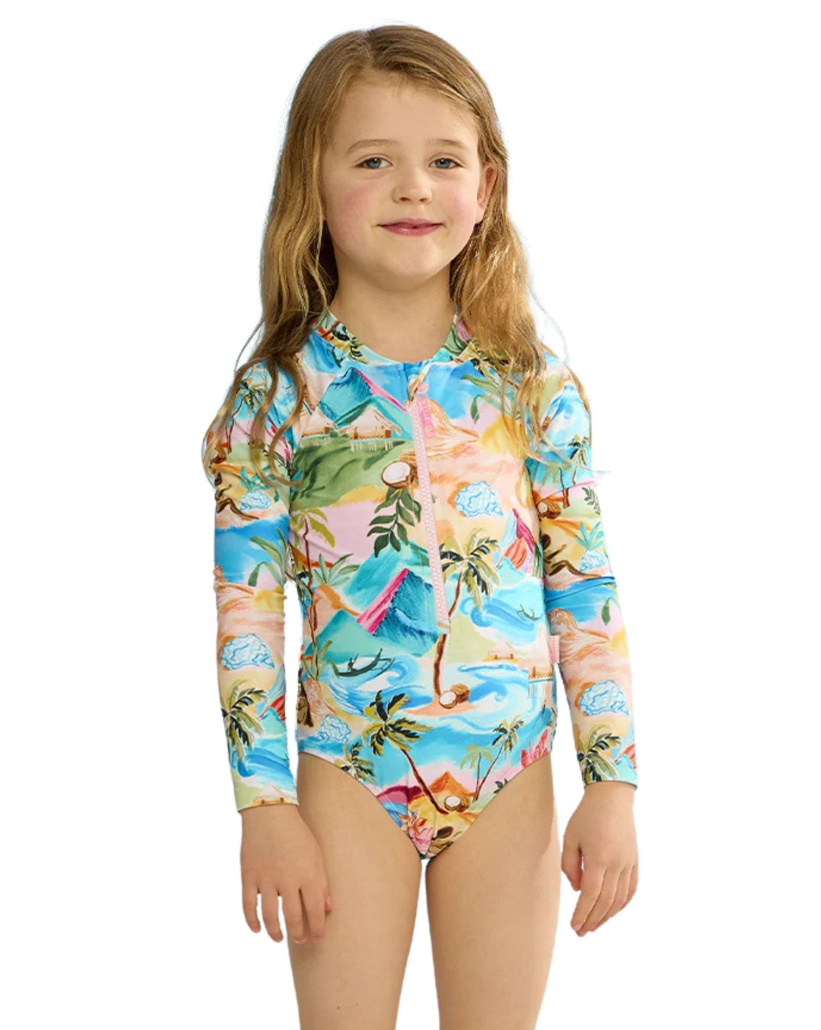 Seafolly Girls South Pacific Frill Sunsuit