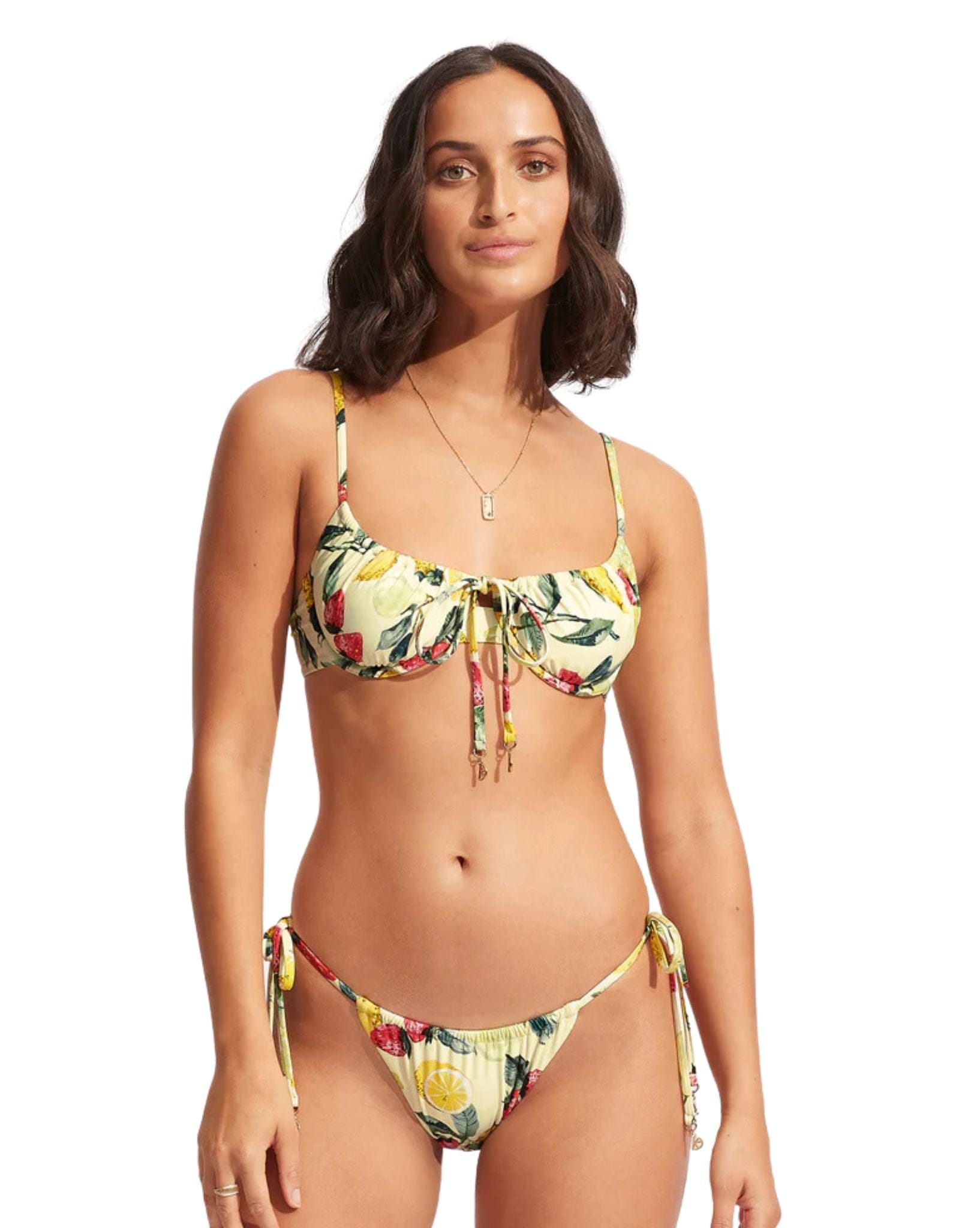 Seafolly Lemoncello Drawstring Tie Side Rio Pant