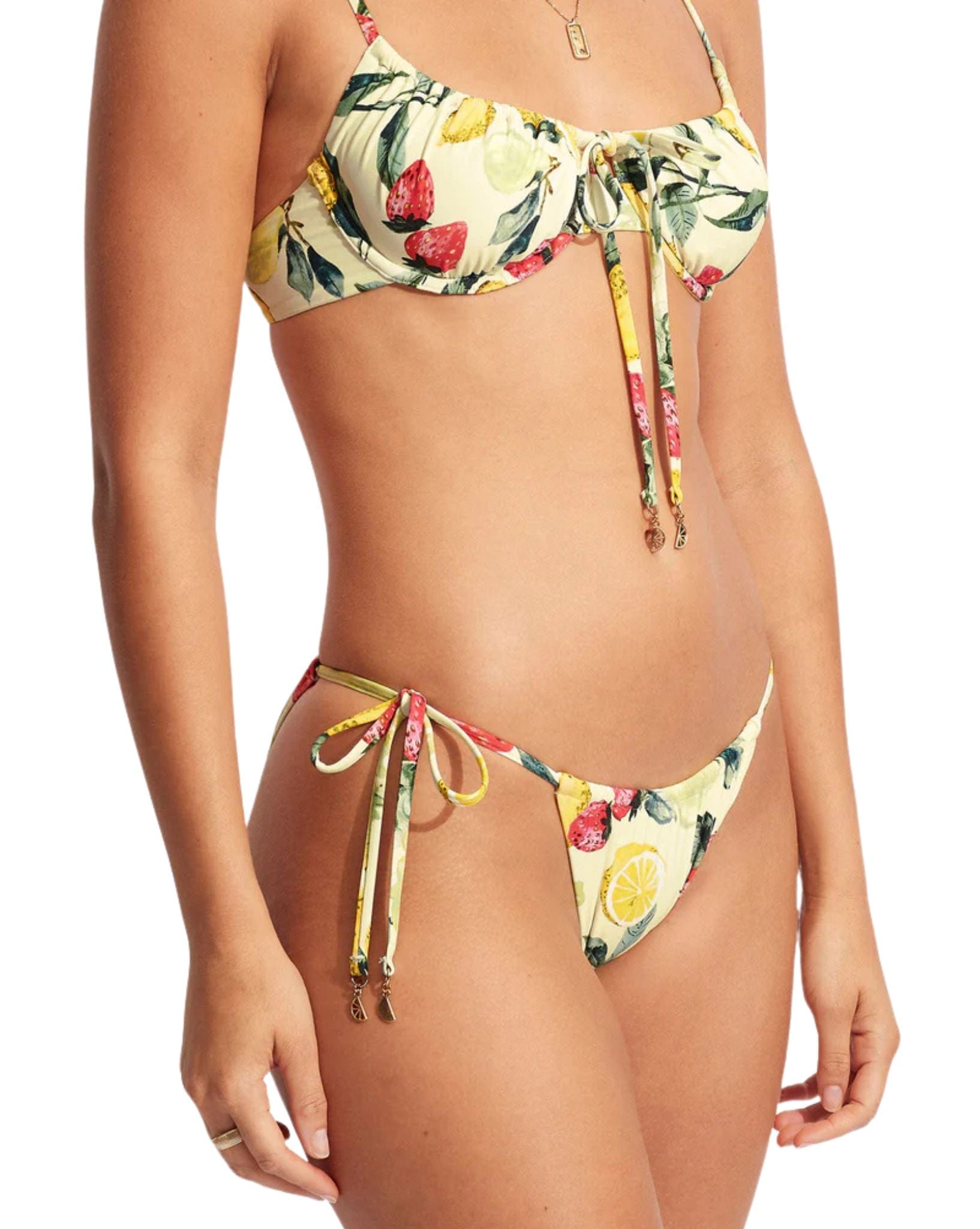 Seafolly Lemoncello Drawstring Tie Side Rio Pant
