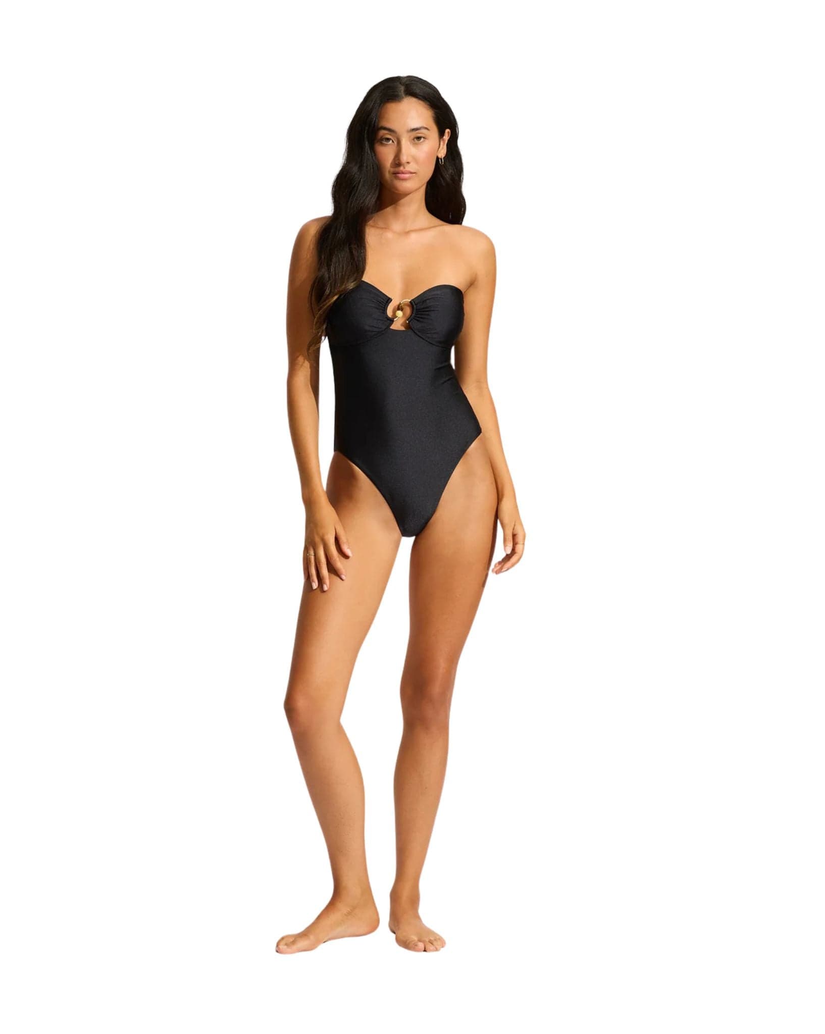 Seafolly Palermo Ring Front Bandeau One Piece