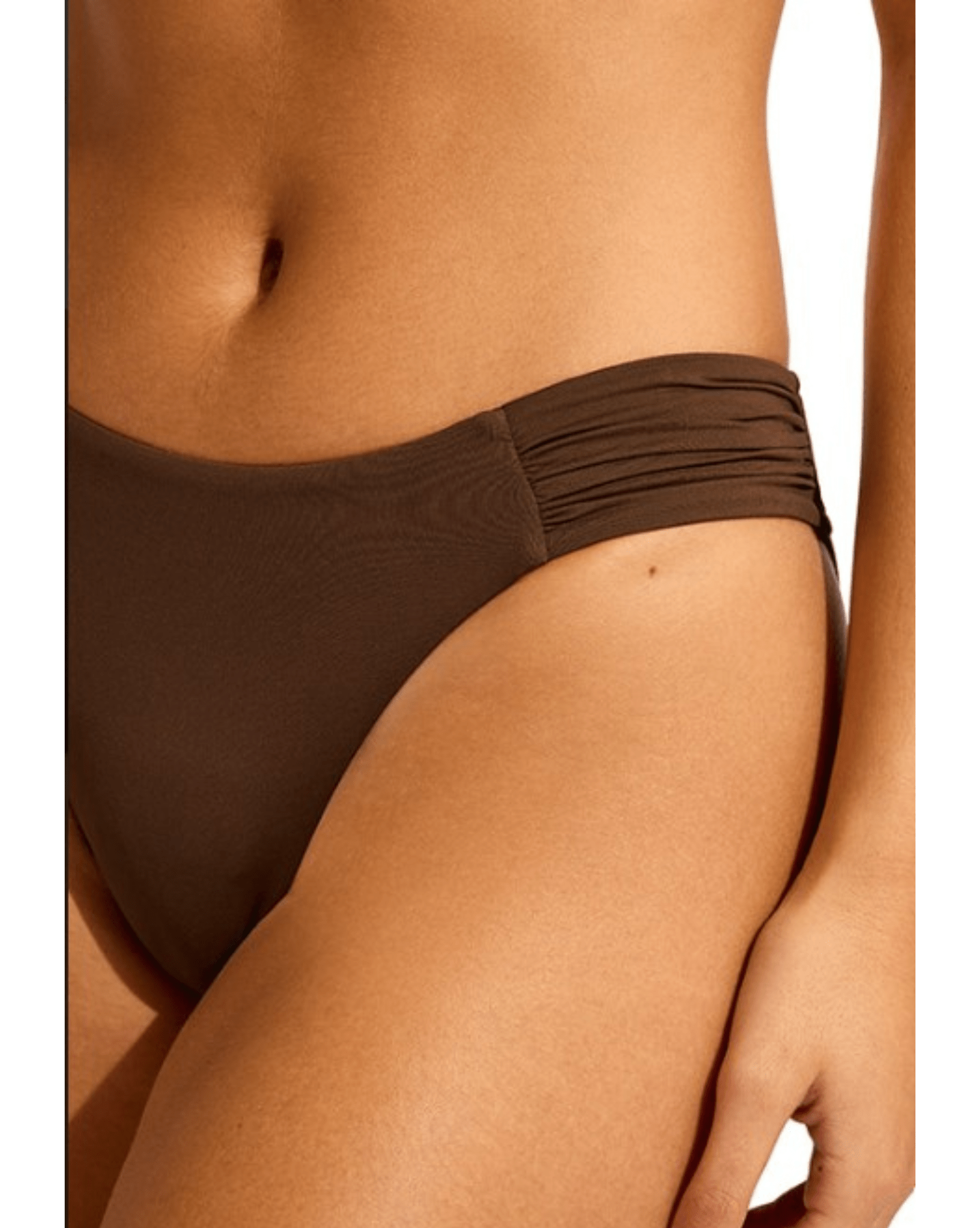 Seafolly S.Collective-High Leg Ruched Side Pant