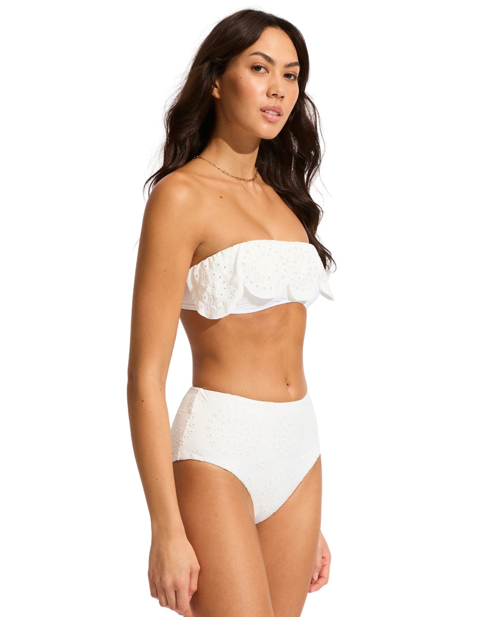 Seafolly Womens Lulu Bandeau Bra With Flounce