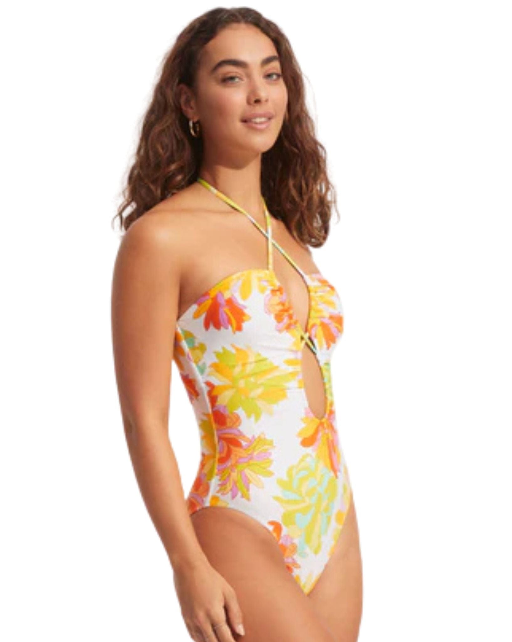 Seafolly Womens Palm Springs Bandeau One Piece