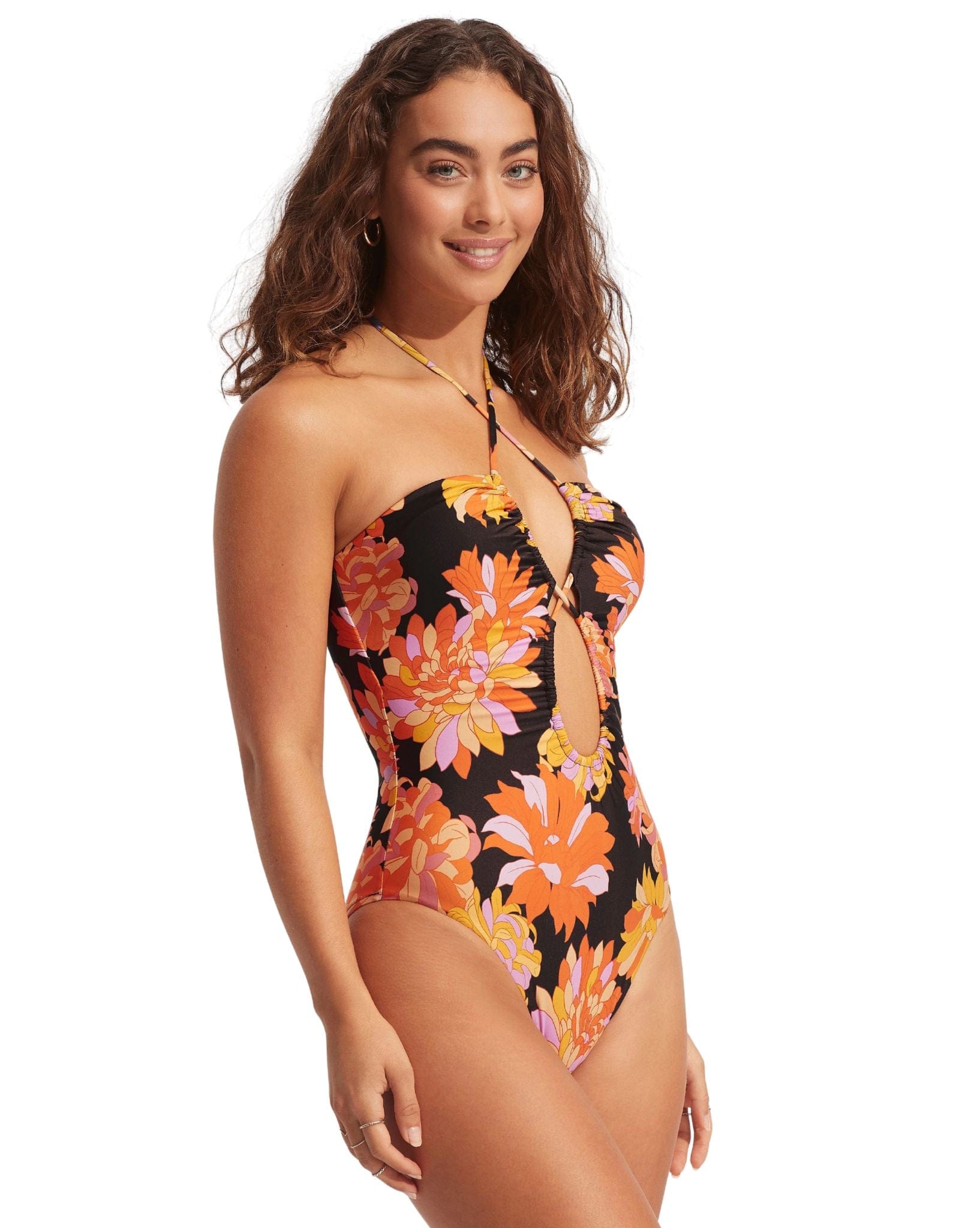 Seafolly Womens Palm Springs Bandeau One Piece