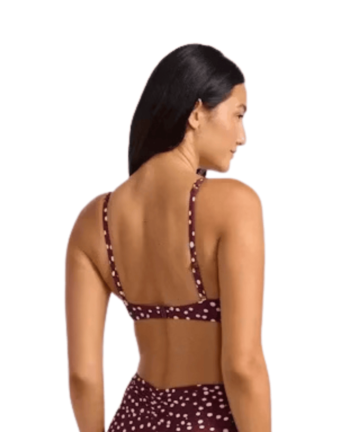 Seafolly Womens Seafolly Dolcedot Ruched Underwire Bra - Dark Burgundy