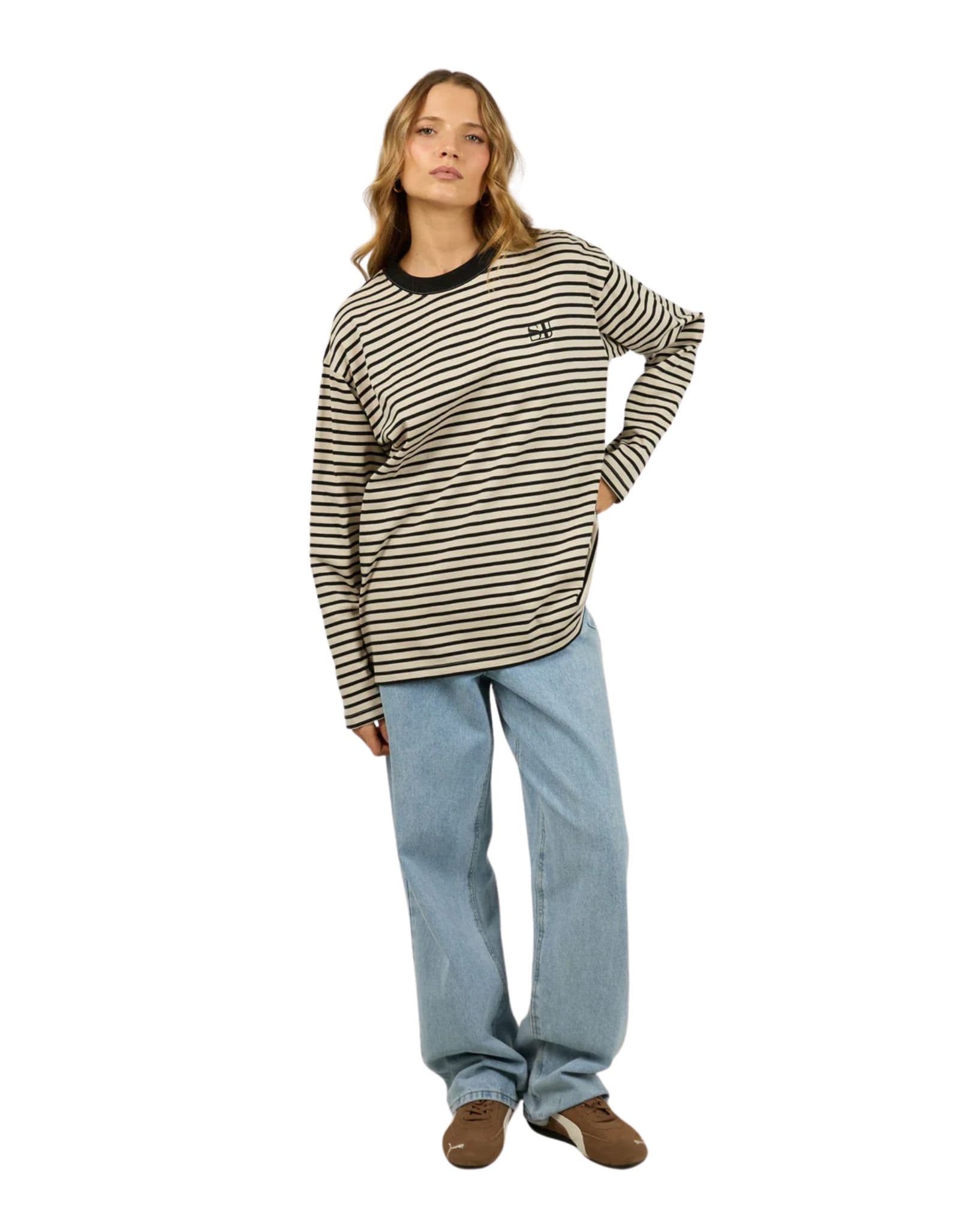 Silent Theory Foundation Stripe L/S Tee