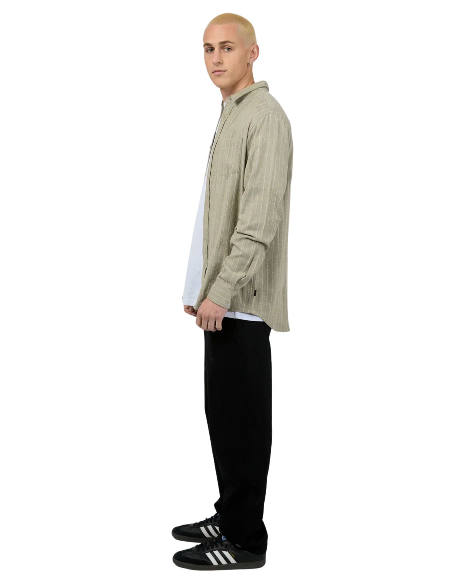 Silent Theory Mens Walker Shirt - Khaki