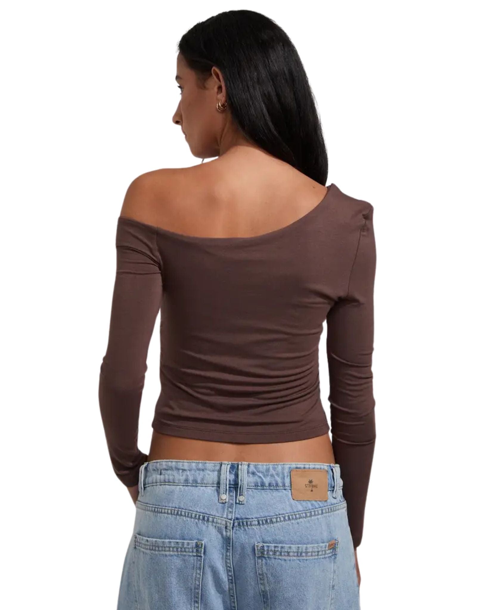 Silent Theory Womens Evie Ruched Long Sleeve