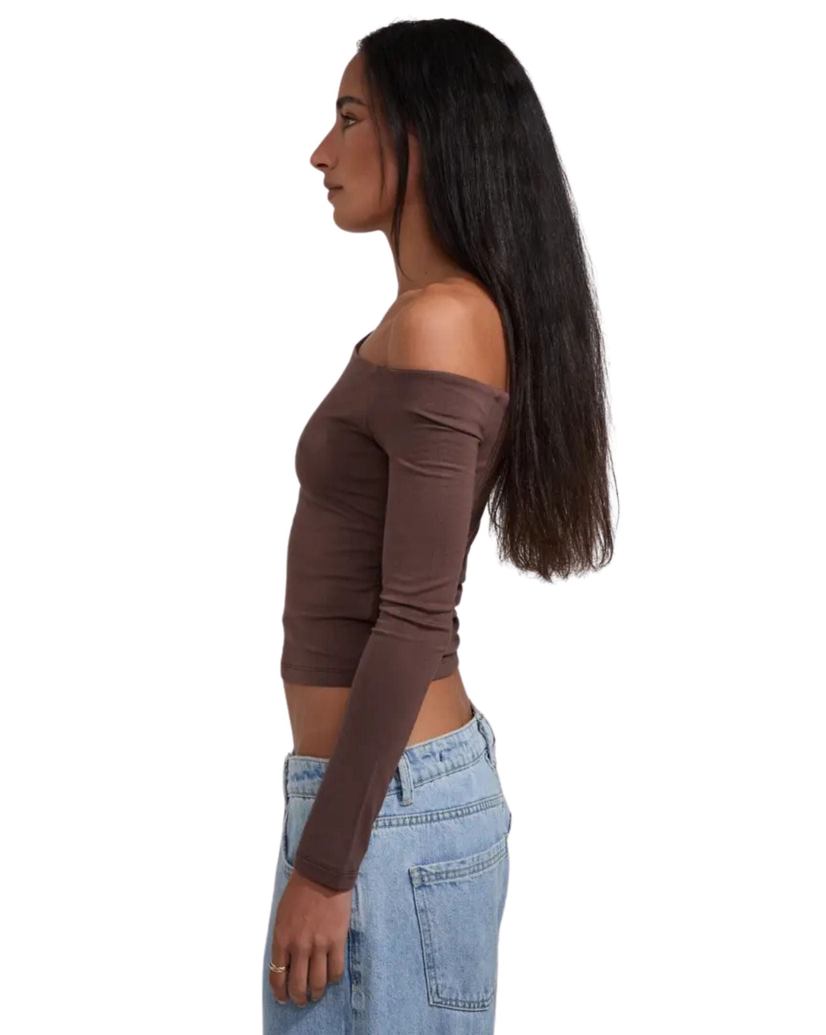 Silent Theory Womens Evie Ruched Long Sleeve
