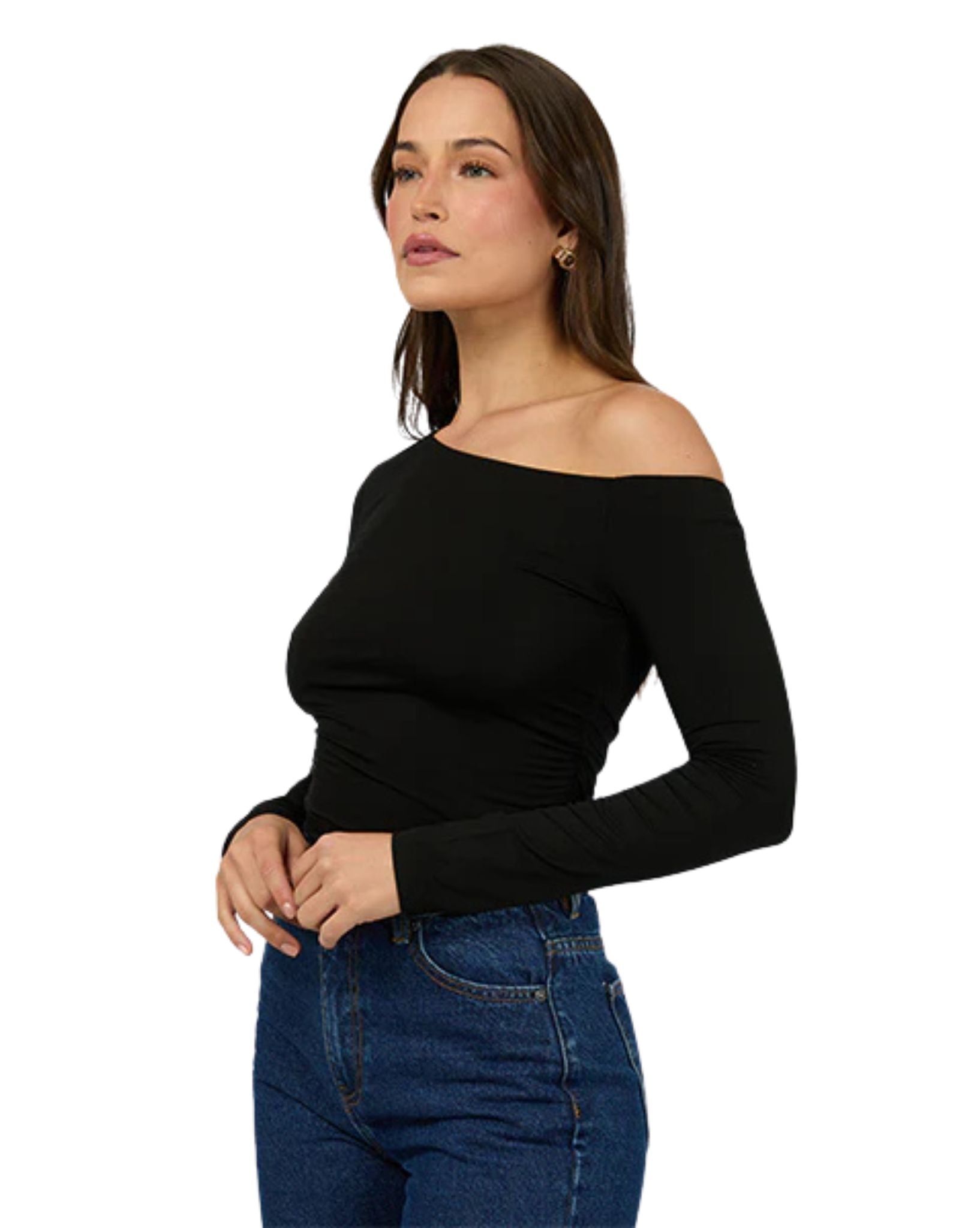 Silent Theory Womens Evie Ruched Long Sleeve