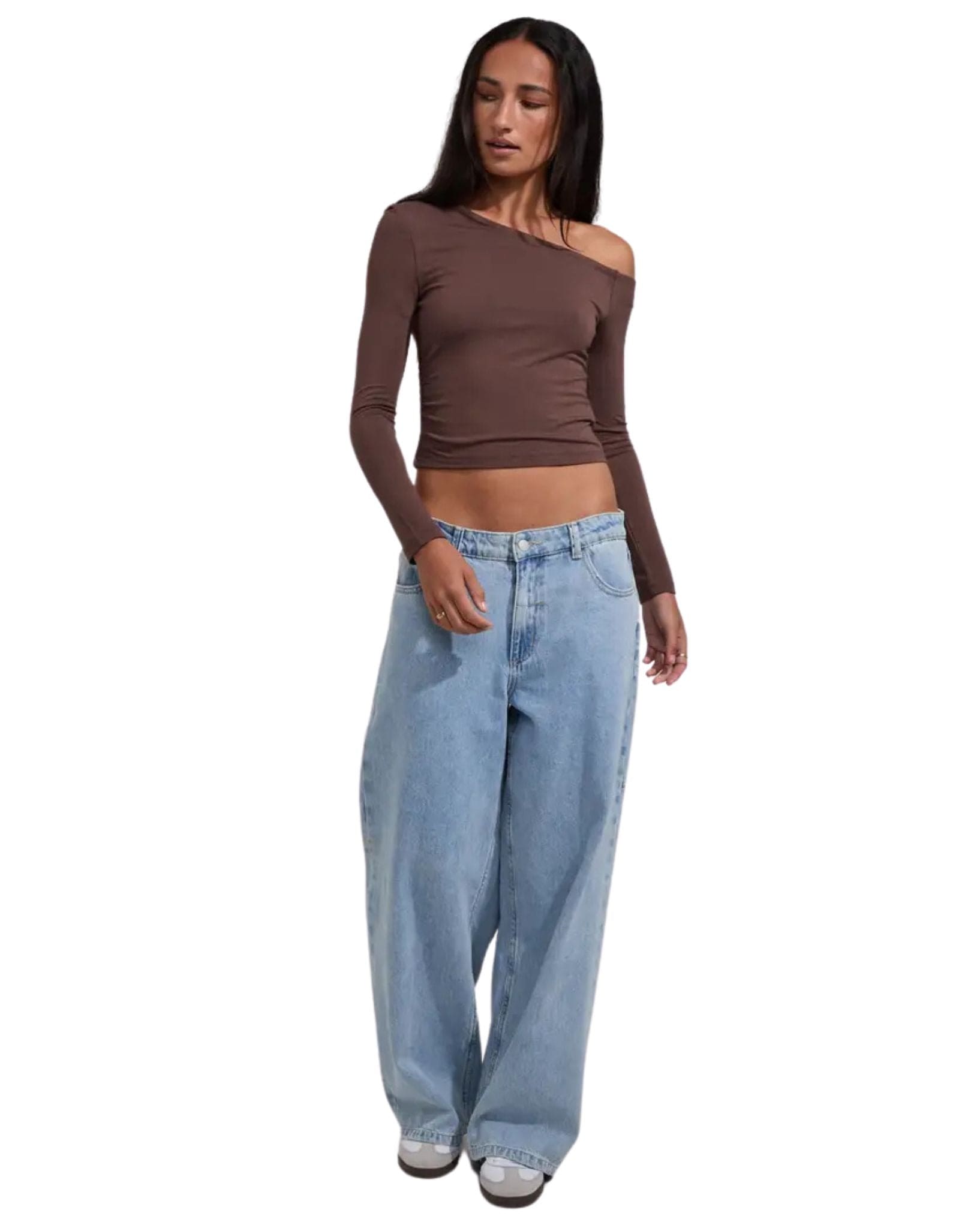 Silent Theory Womens Evie Ruched Long Sleeve