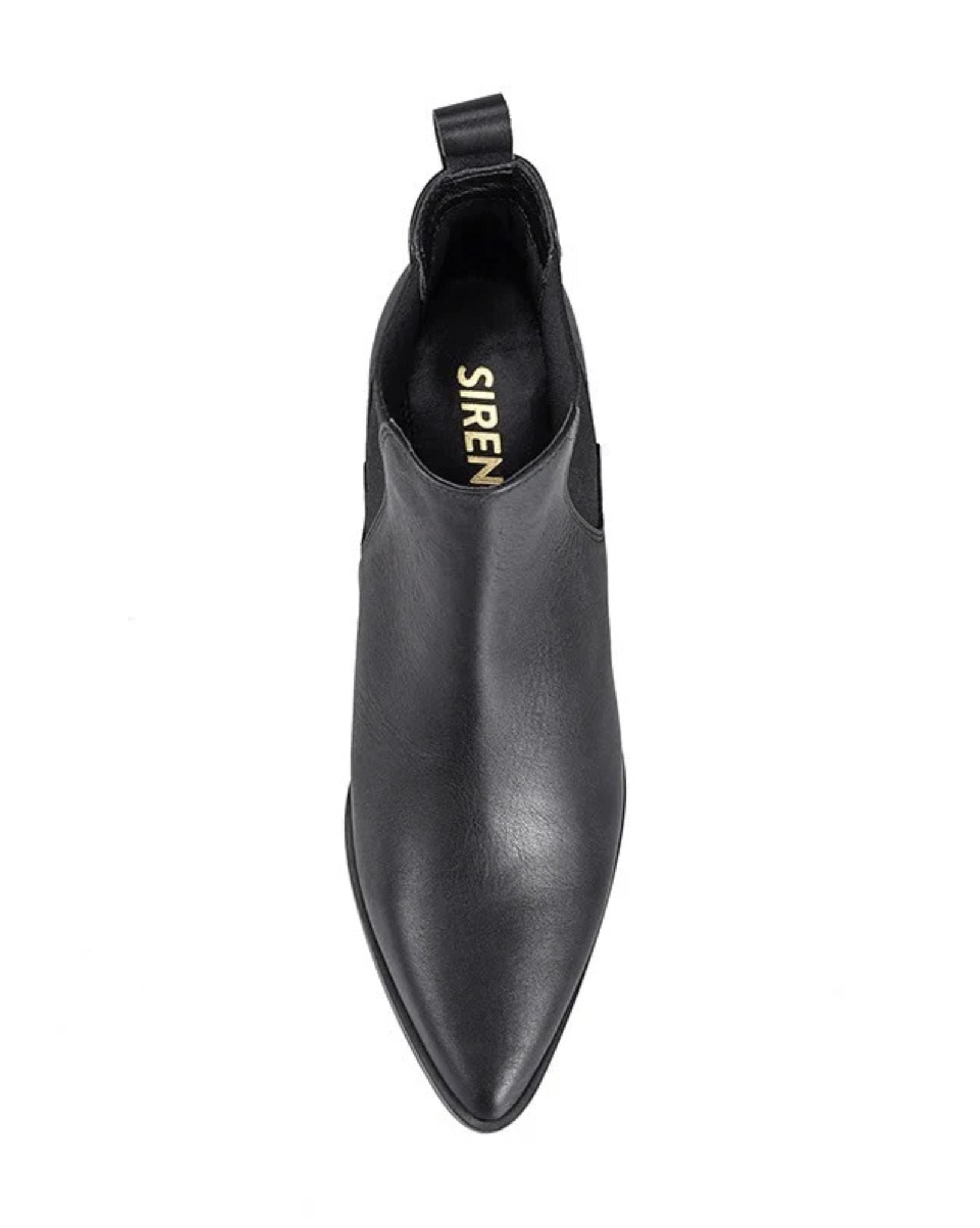 Siren Womens Leather Poker Boot - Black