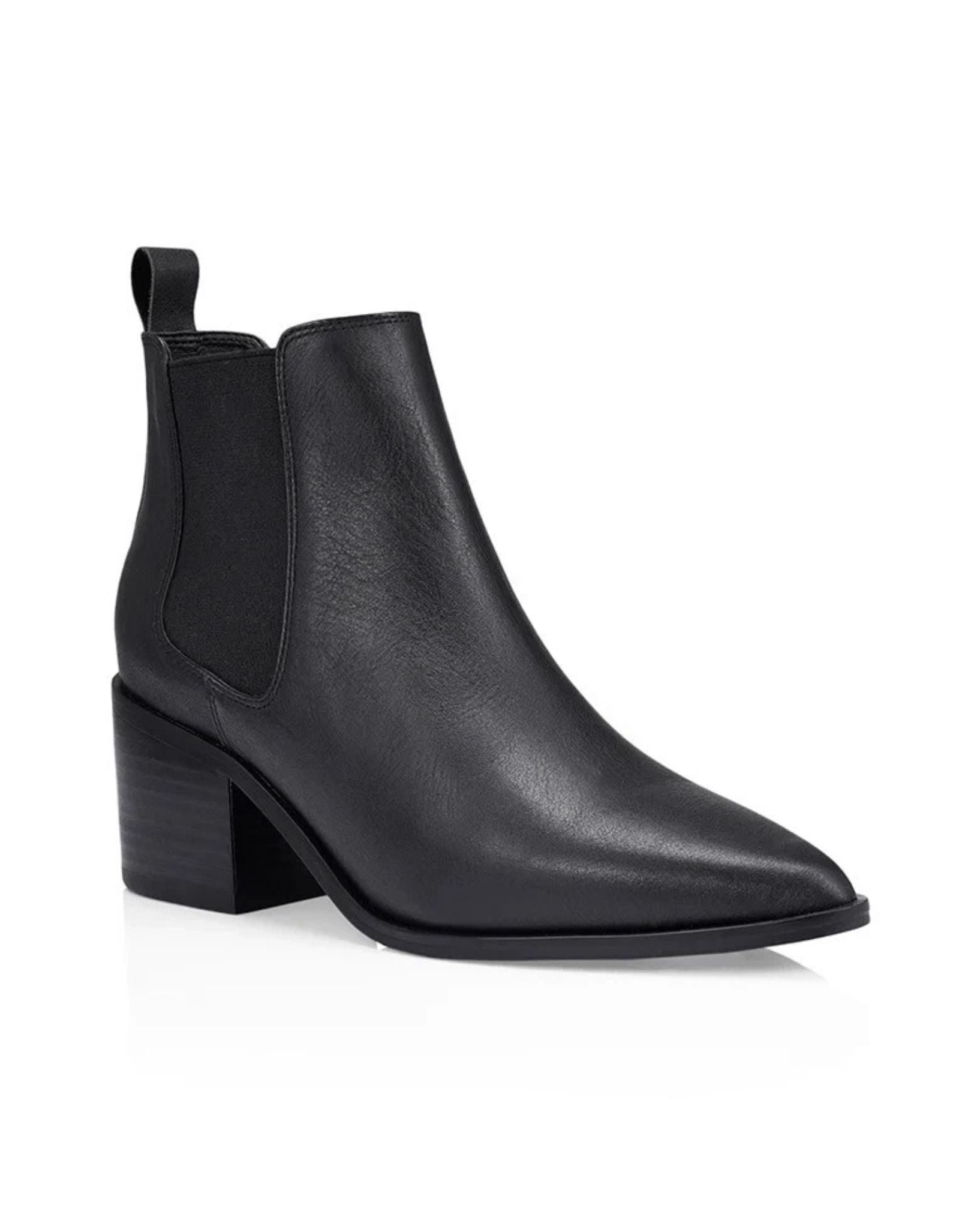 Siren Womens Leather Poker Boot - Black