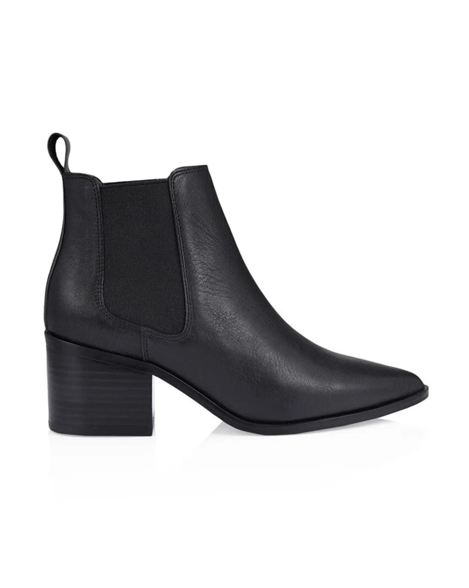 Siren Womens Leather Poker Boot - Black