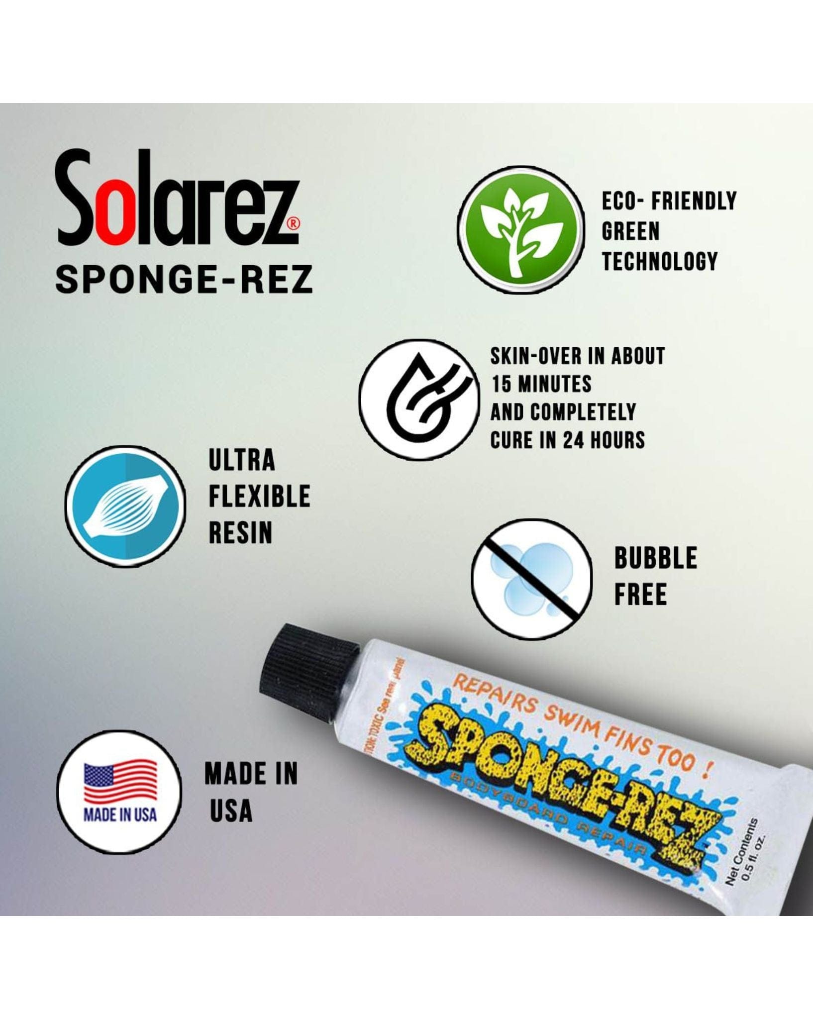 Solarez Sponge Rez 0.5oz Tube - Clear