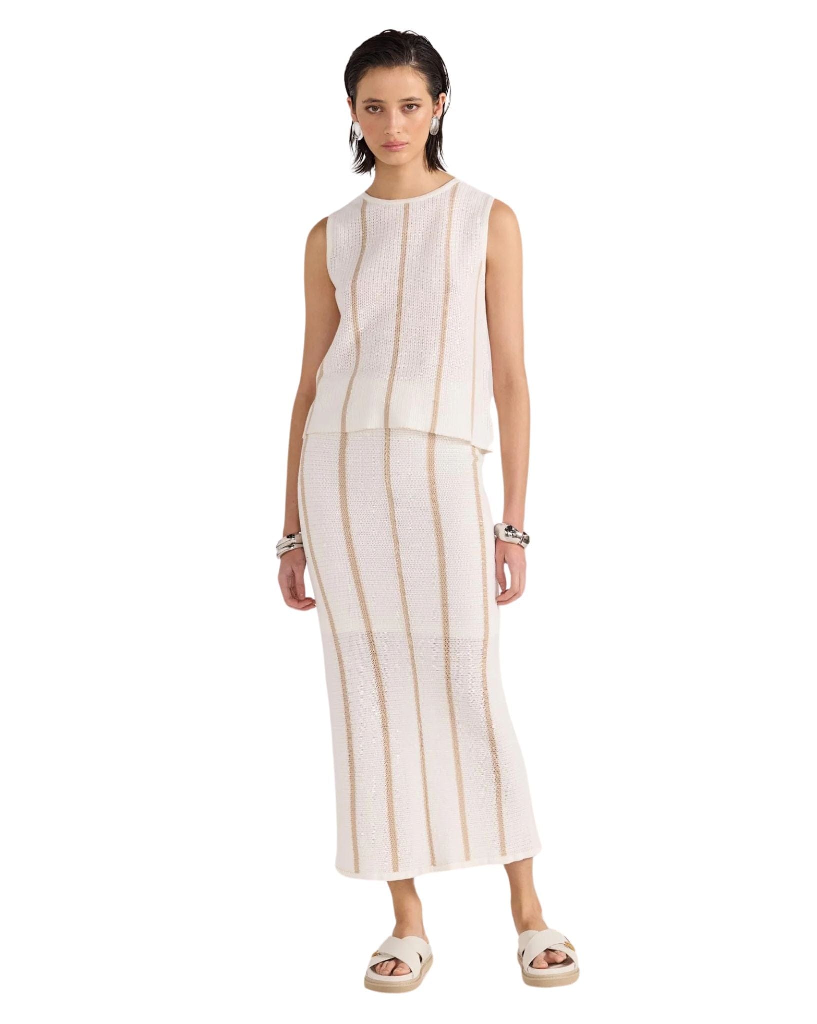 Staple the label Womens Allegra Knit Midi Skirt