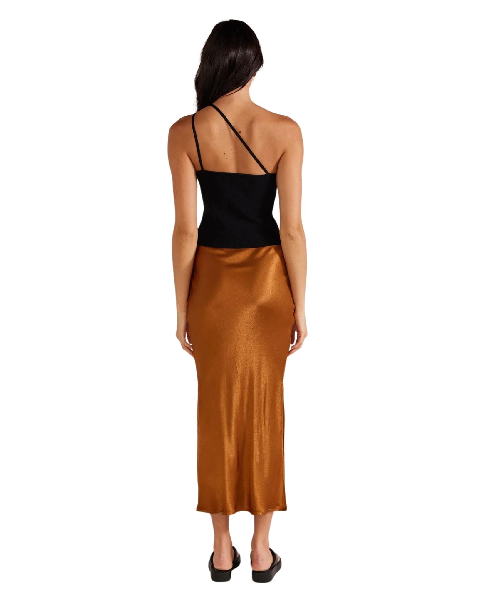 Staple the label Womens Rayna Midi Skirt - Copper