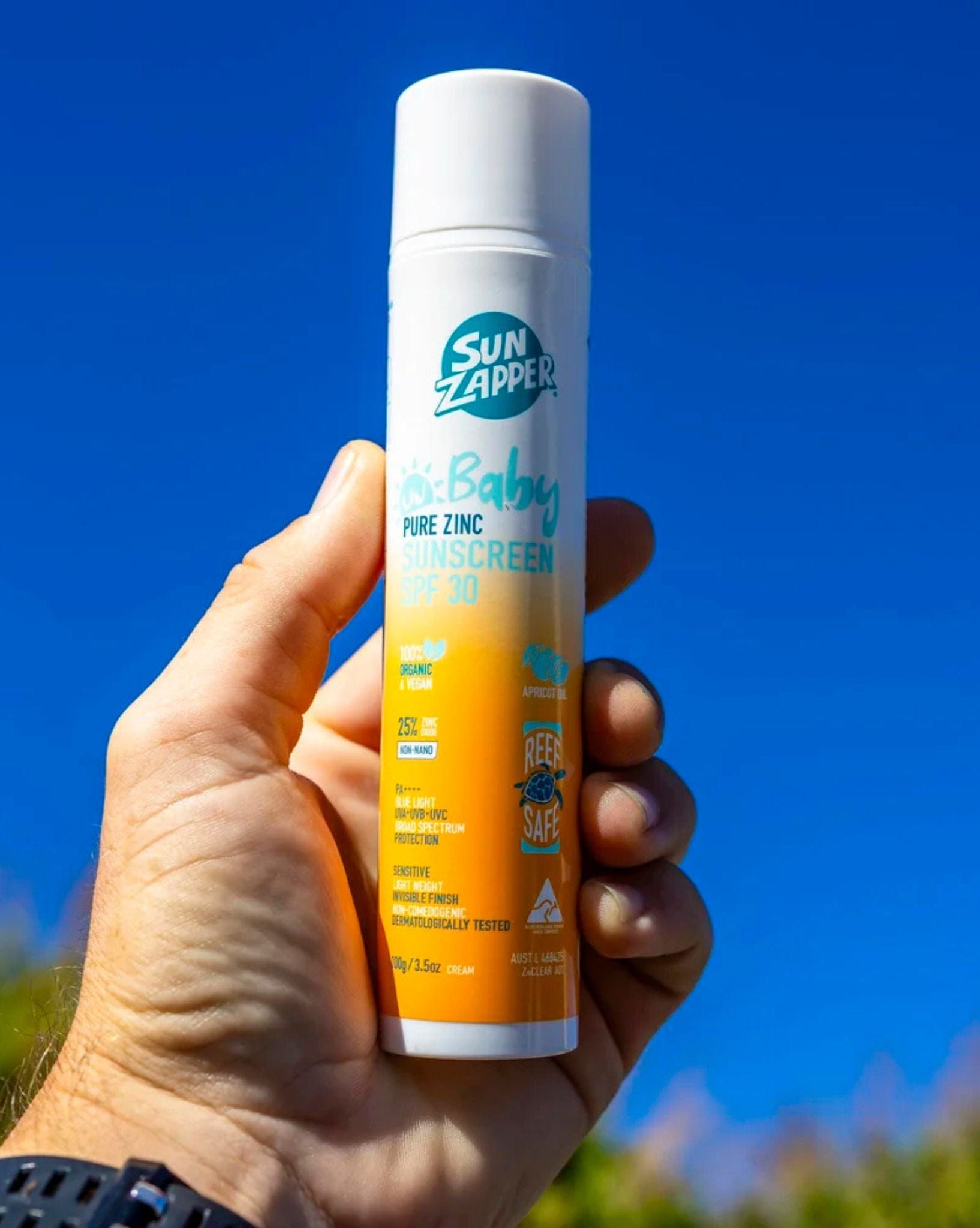 Sun Zapper Baby Pure Zinc Sunscreen SPF 30 Air Pump 100g