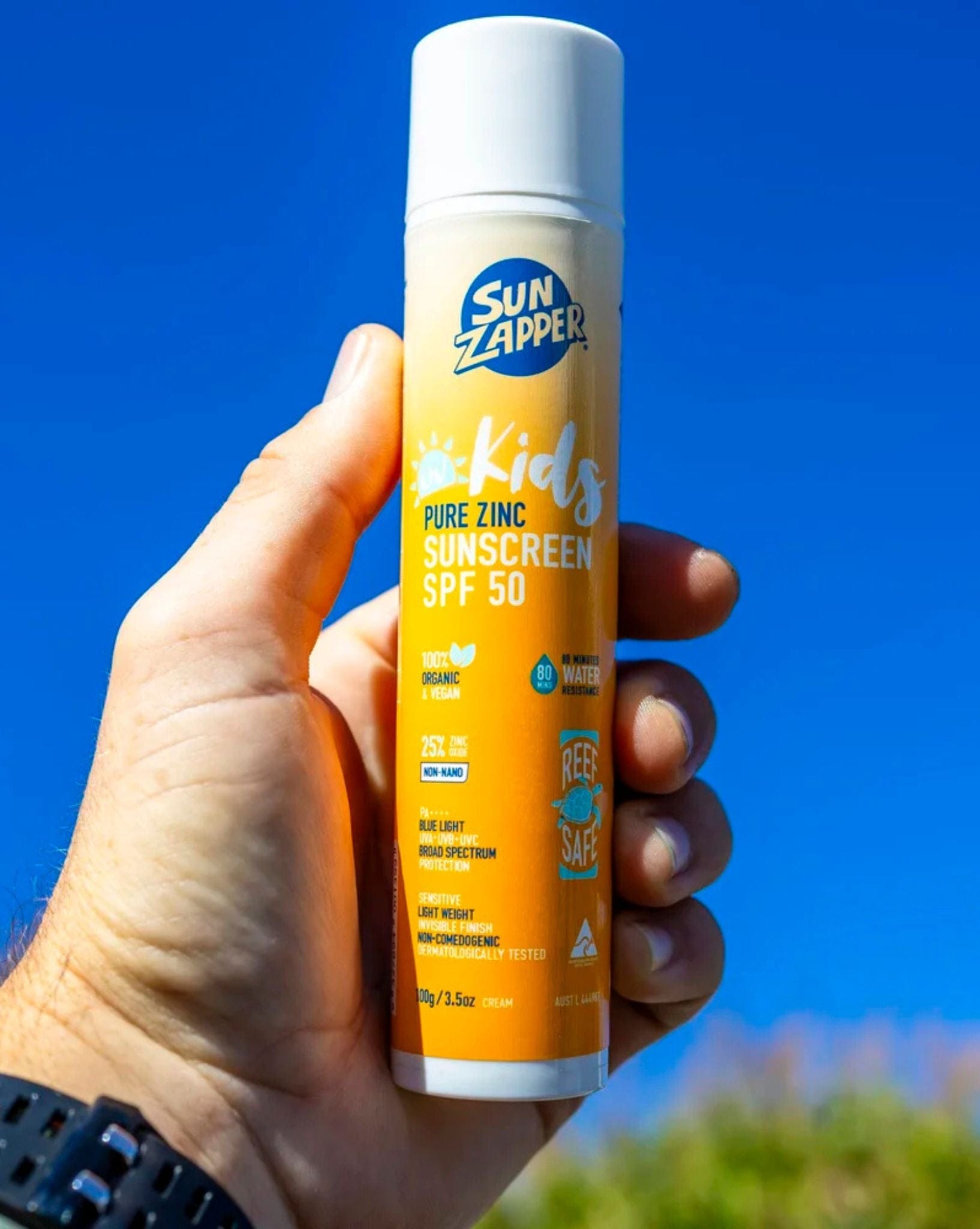 Sun Zapper Kids Pure Zinc Sunscreen SPF 50 Air Pump 100g