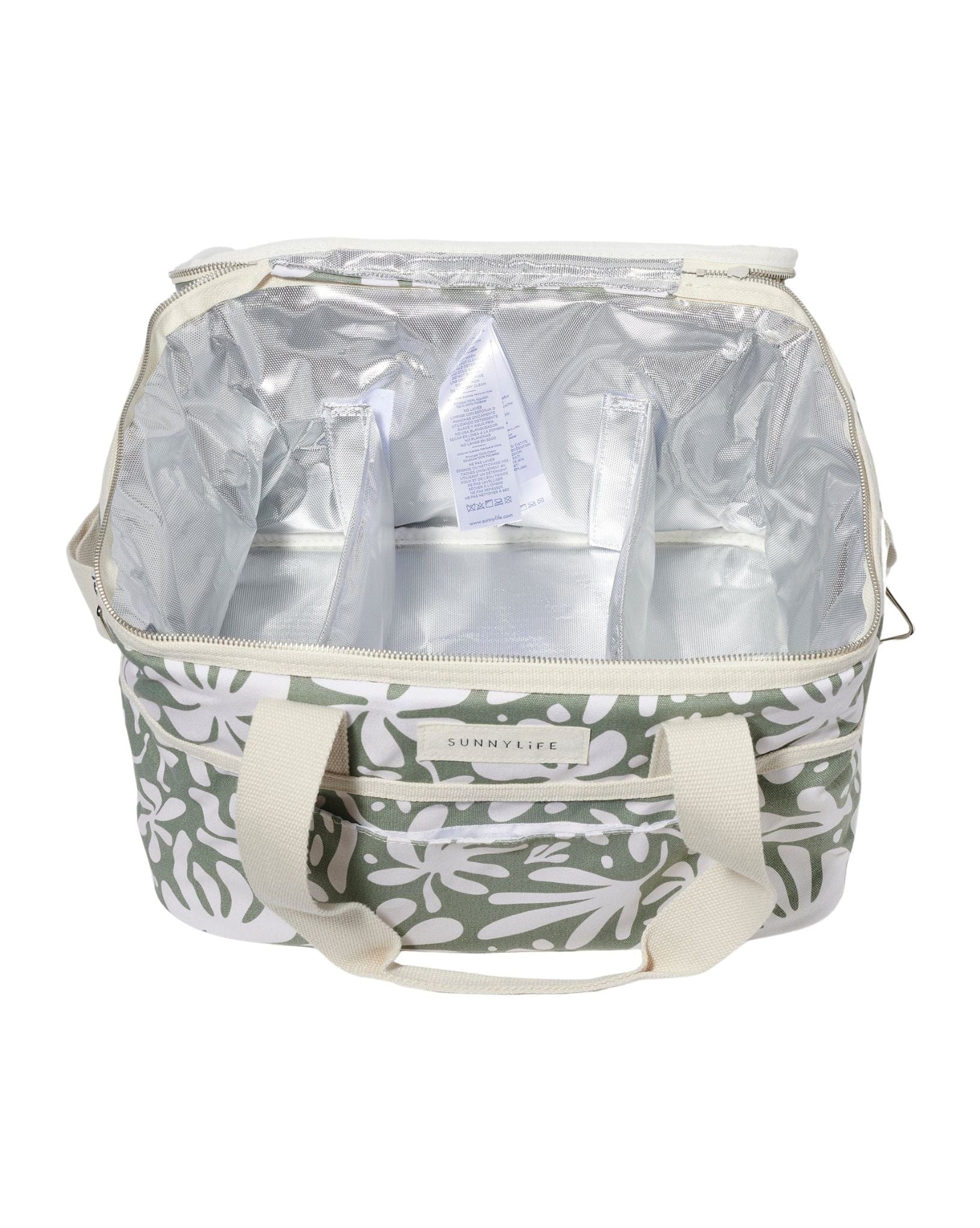 SunnyLife Canvas Drinks Cooler Bag The Vacay Olive