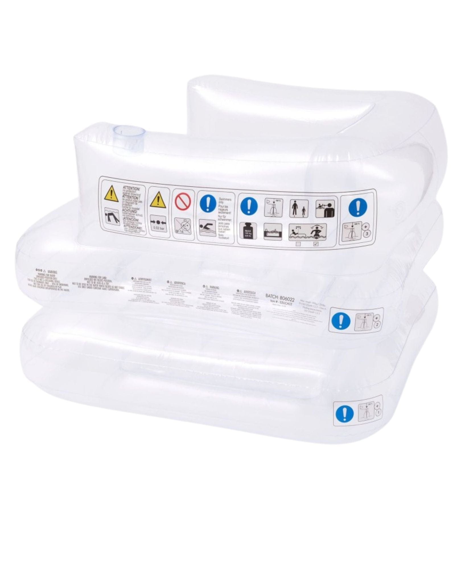 SunnyLife Inflatable Lilo Chair Clear