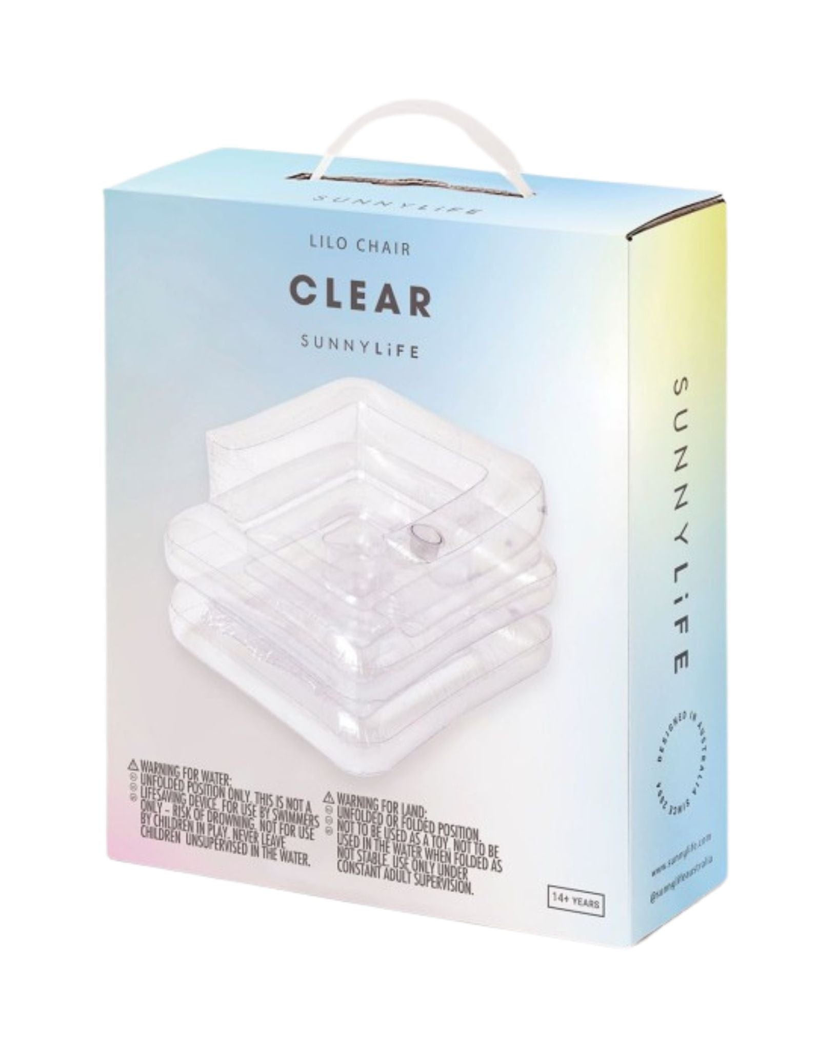 SunnyLife Inflatable Lilo Chair Clear