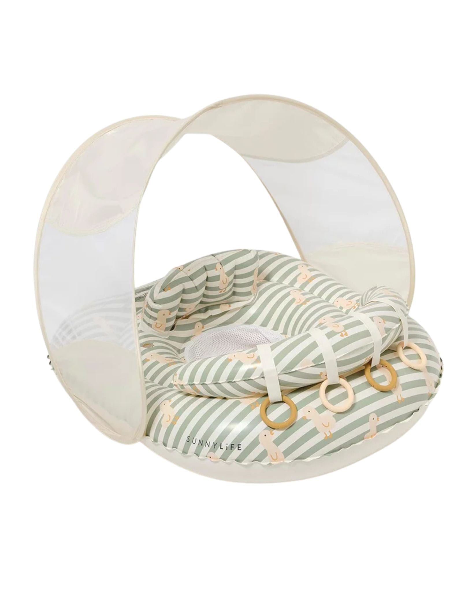 SunnyLife Interactive Baby Float Duck Sage Stripe