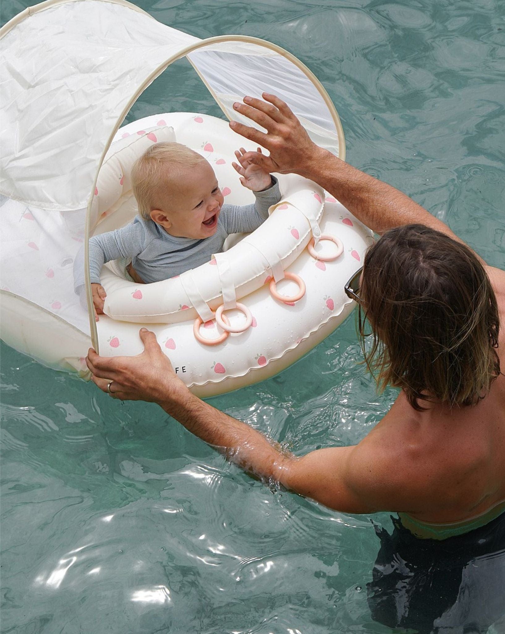 SunnyLife Interactive Baby Float Strawberry Sunshine Pink