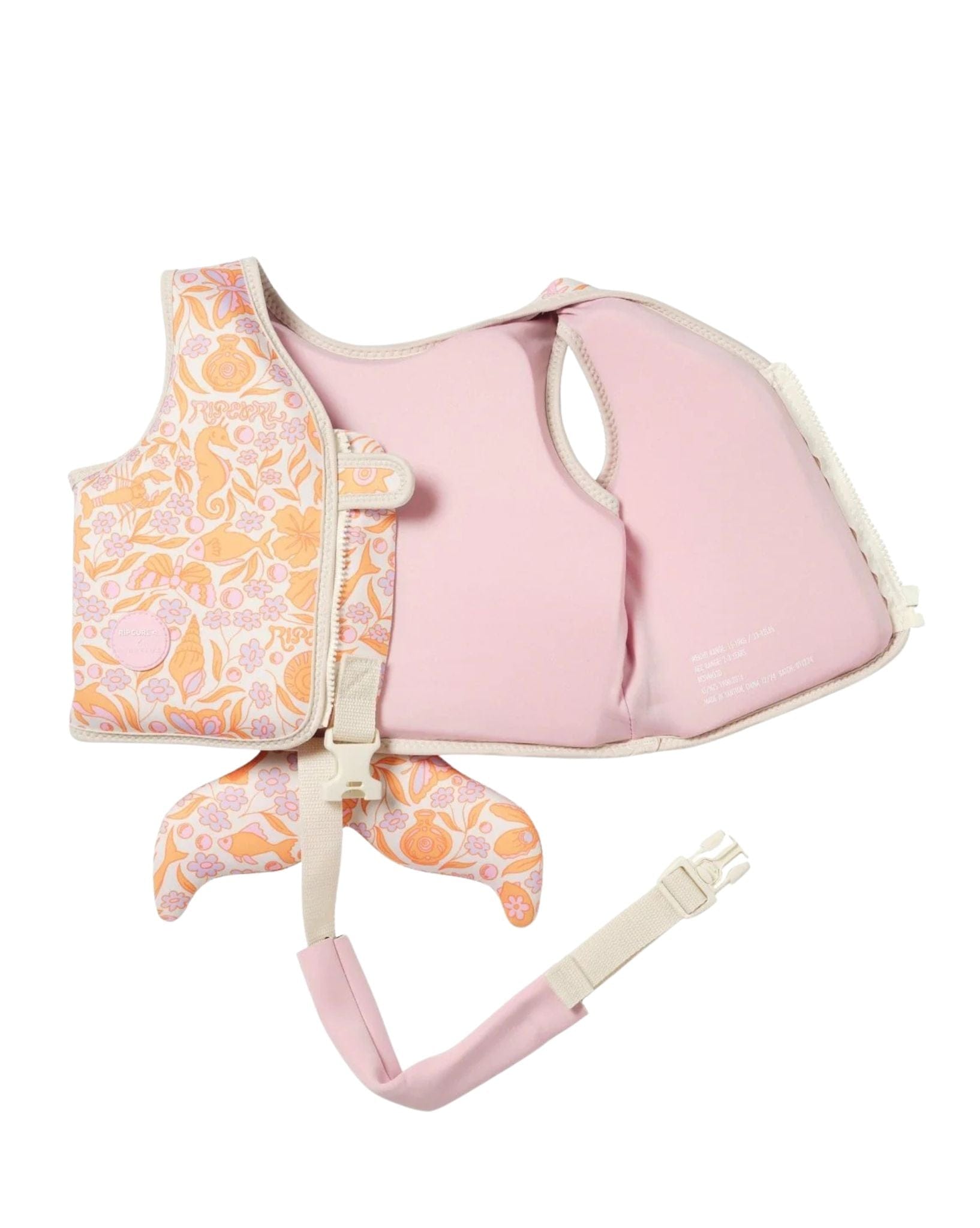 SunnyLife Kids Swim Vest 2-3 Ocean Magic Pink 3D