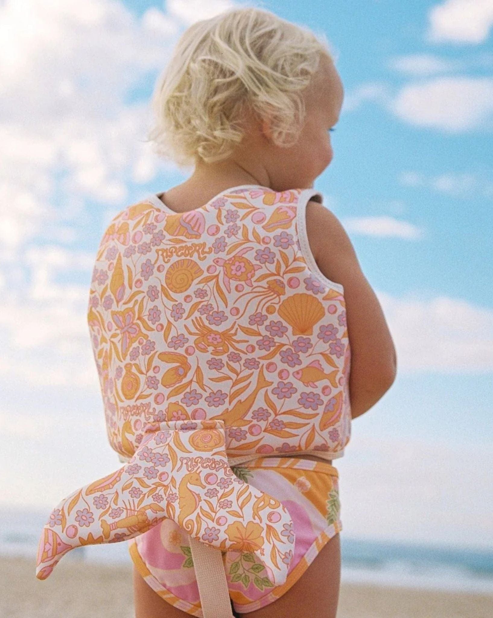 SunnyLife Kids Swim Vest 2-3 Ocean Magic Pink 3D