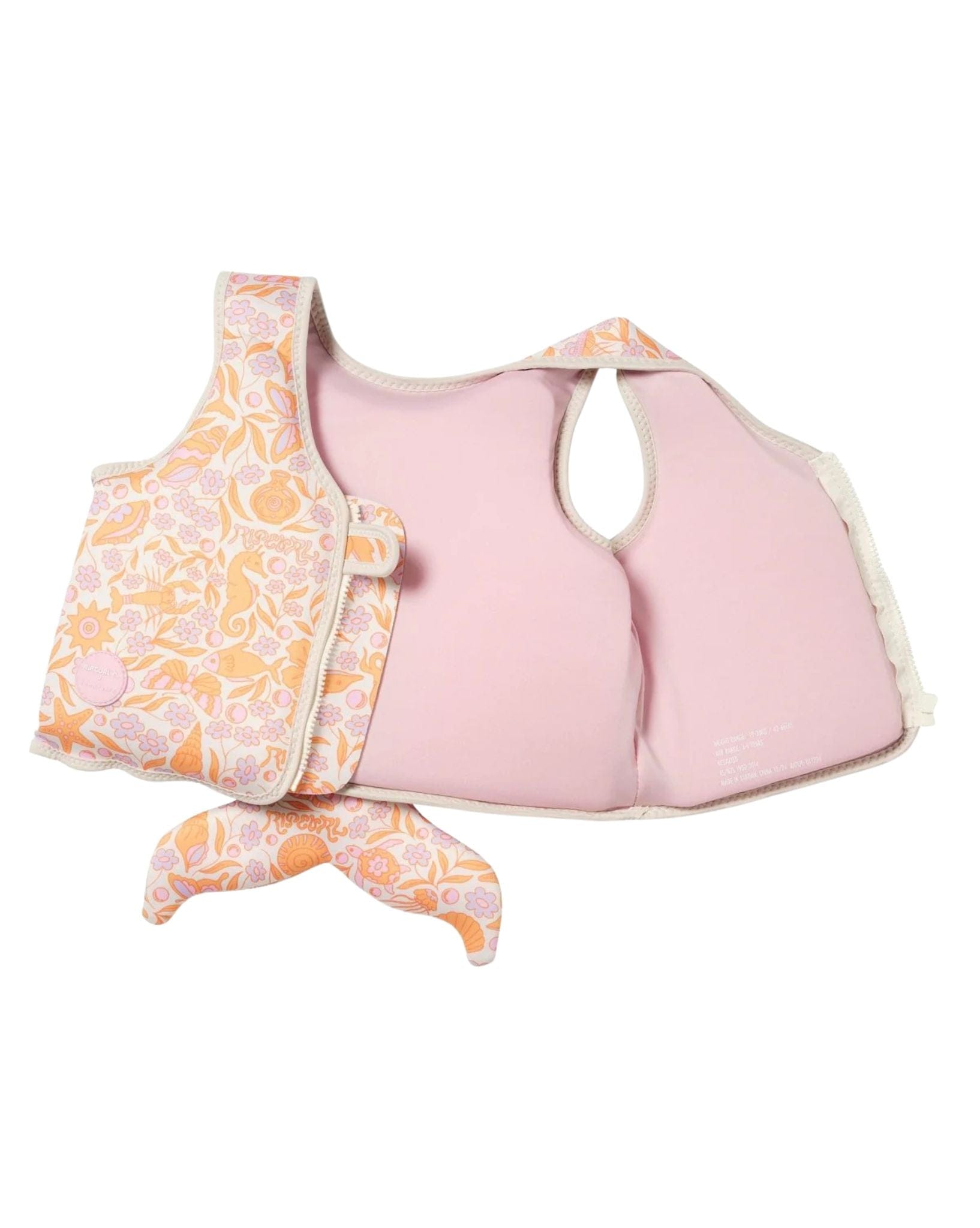 SunnyLife Kids Swim Vest 3-6 Ocean Magic Pink 3D
