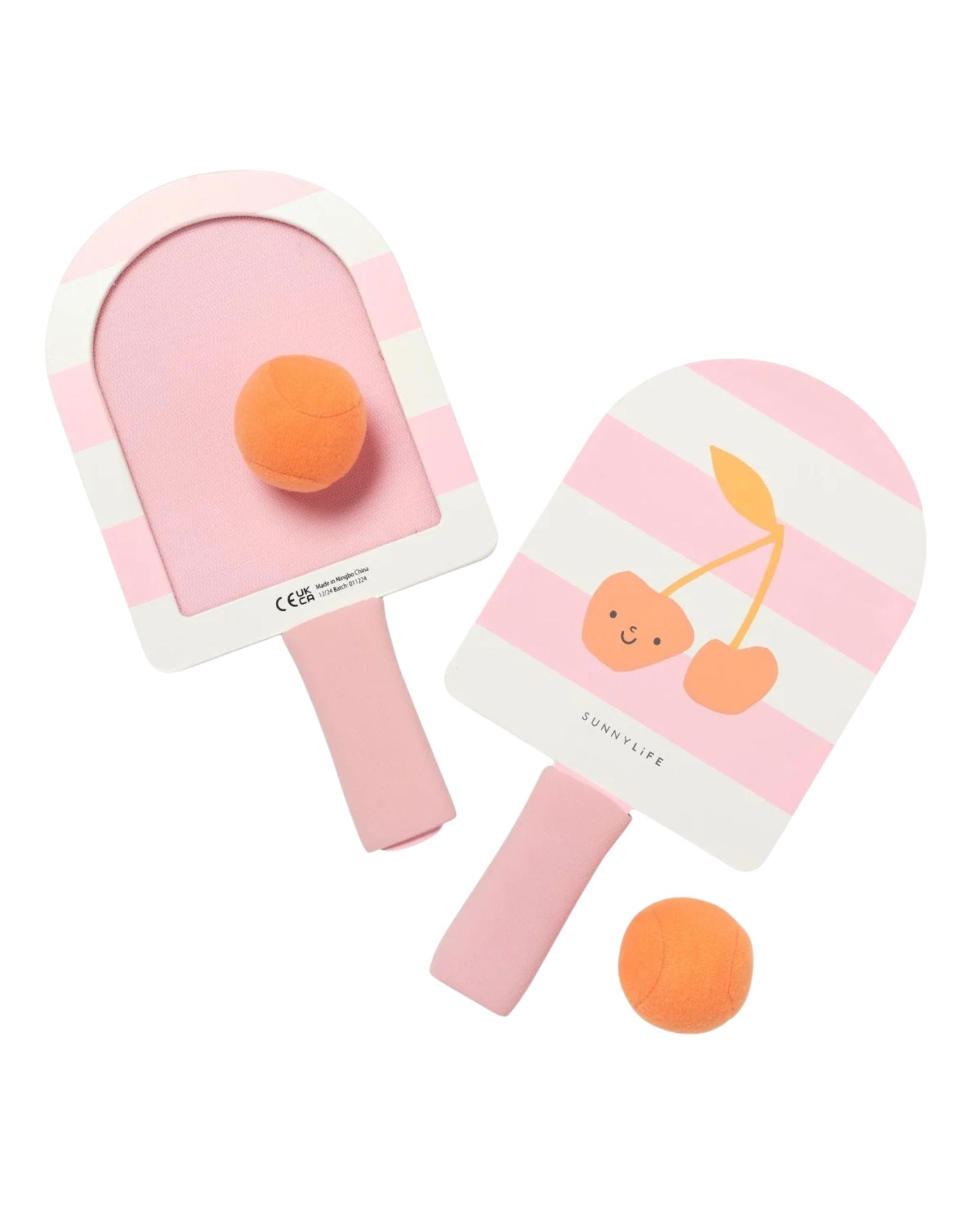 SunnyLife Kids Velcro Beach Bats Cotton Candy Cherry