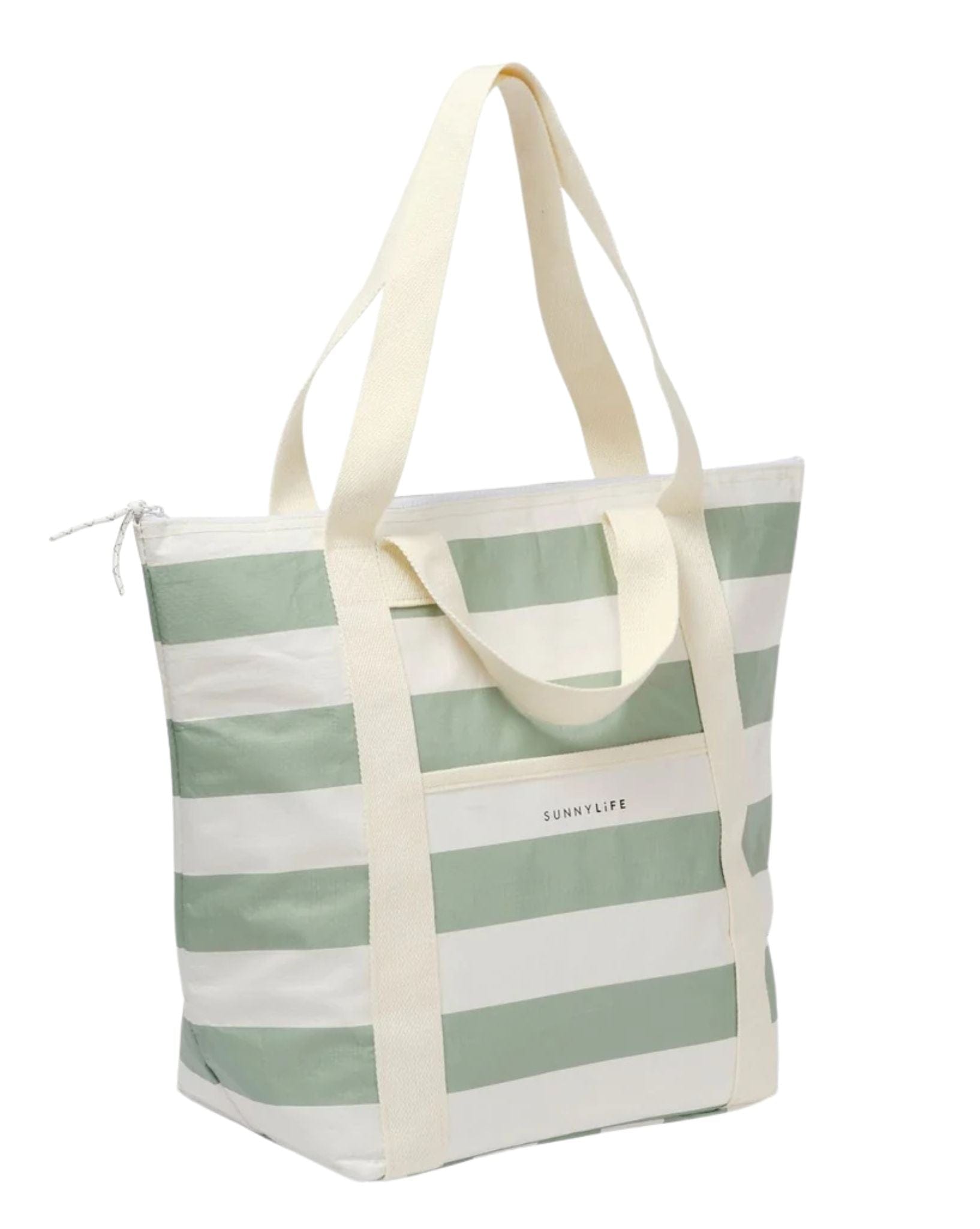 SunnyLife Light Cooler Tote La Palma Sage Stripe