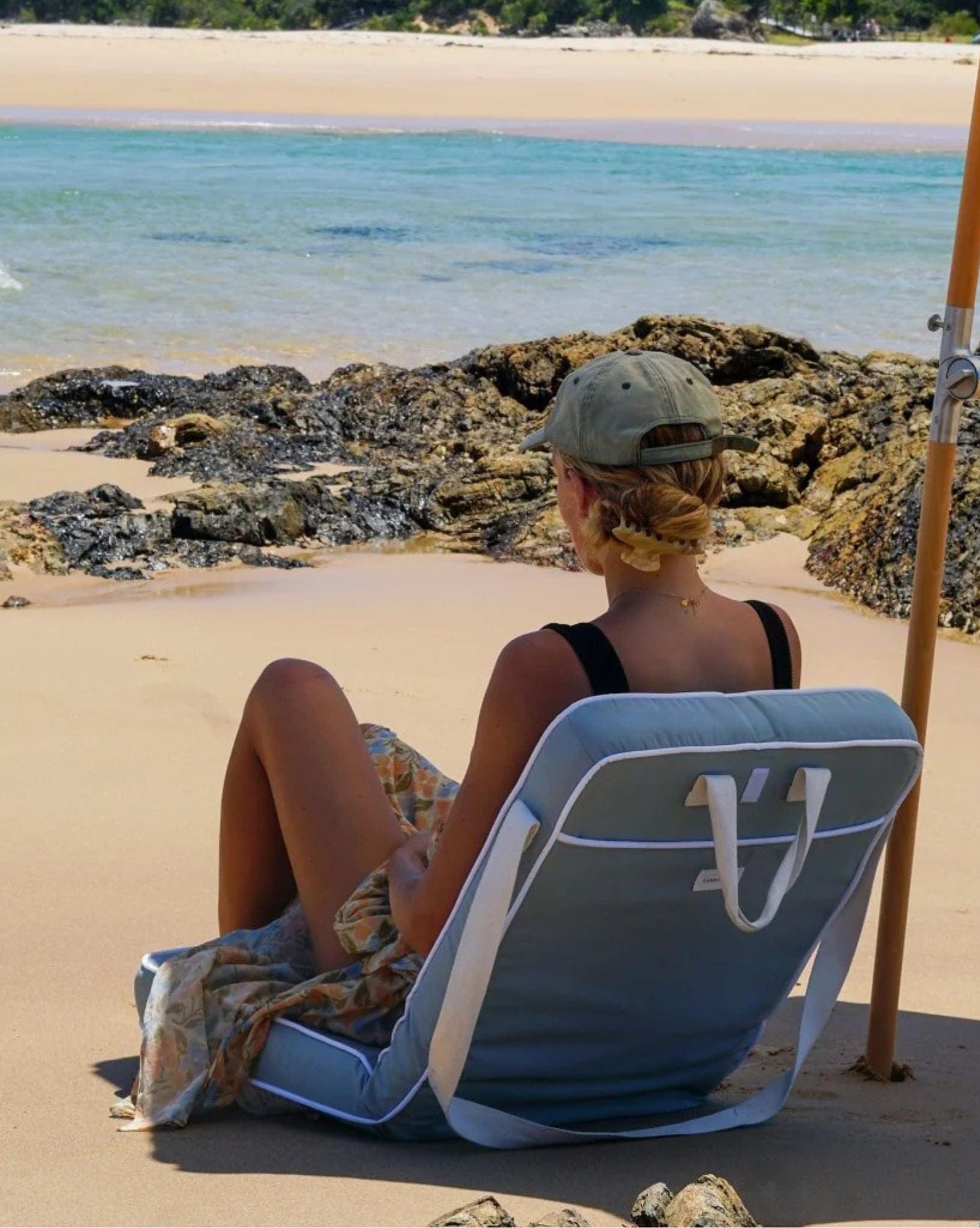 SunnyLife Take Anywhere Folding Chair Sea Sage