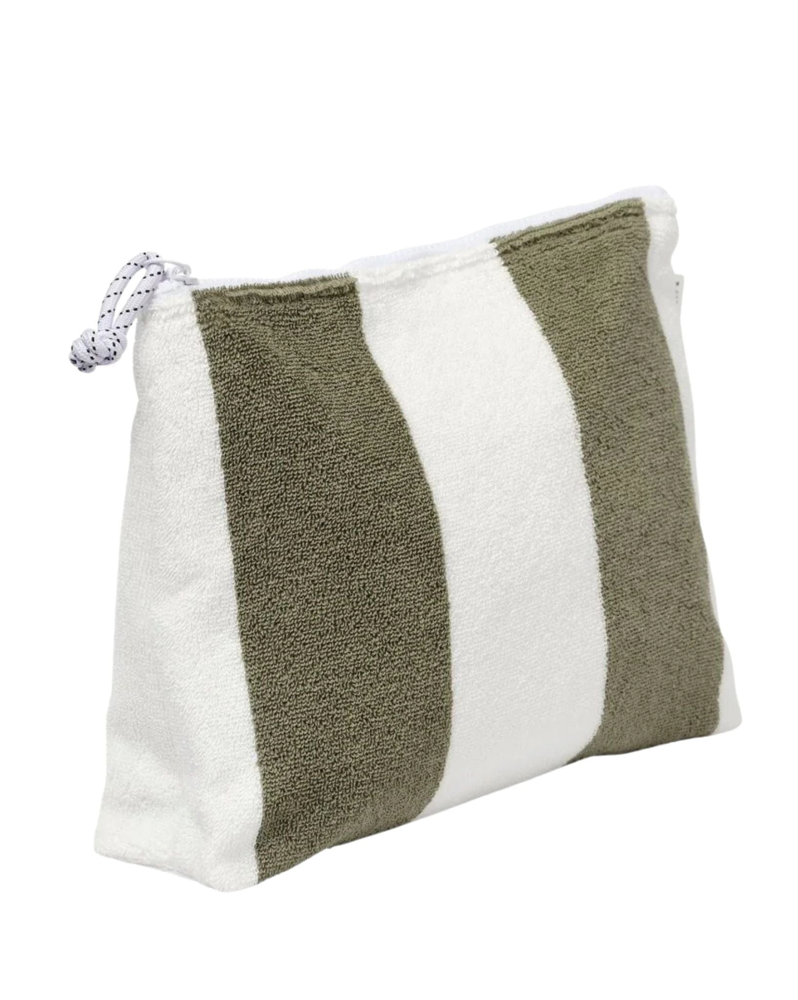 SunnyLife Terry Beach Pouch The Vacay Olive Stripe