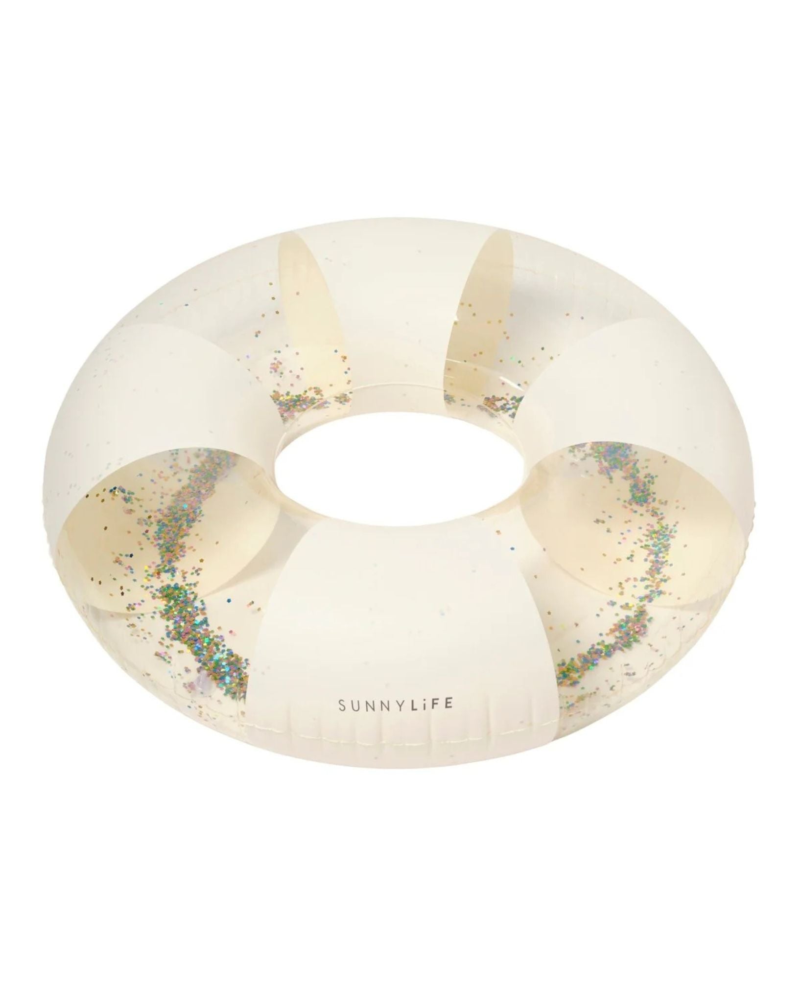 SunnyLife Tube Pool Ring Cotton Candy Stripe Cream