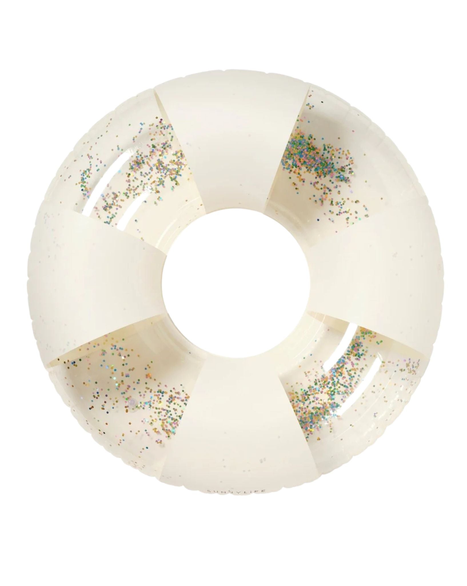 SunnyLife Tube Pool Ring Cotton Candy Stripe Cream