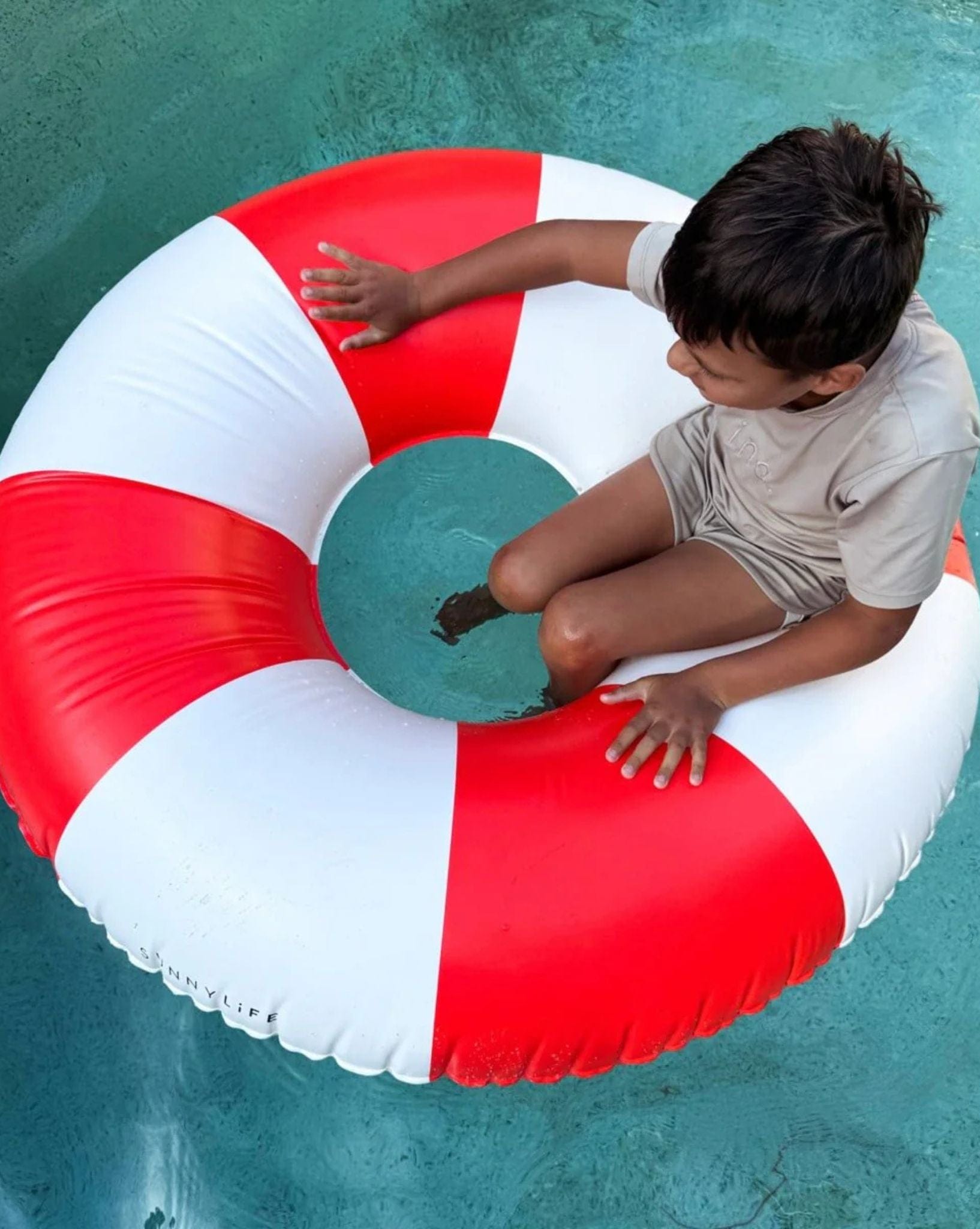 SunnyLife Tube Pool Ring Tomato Red