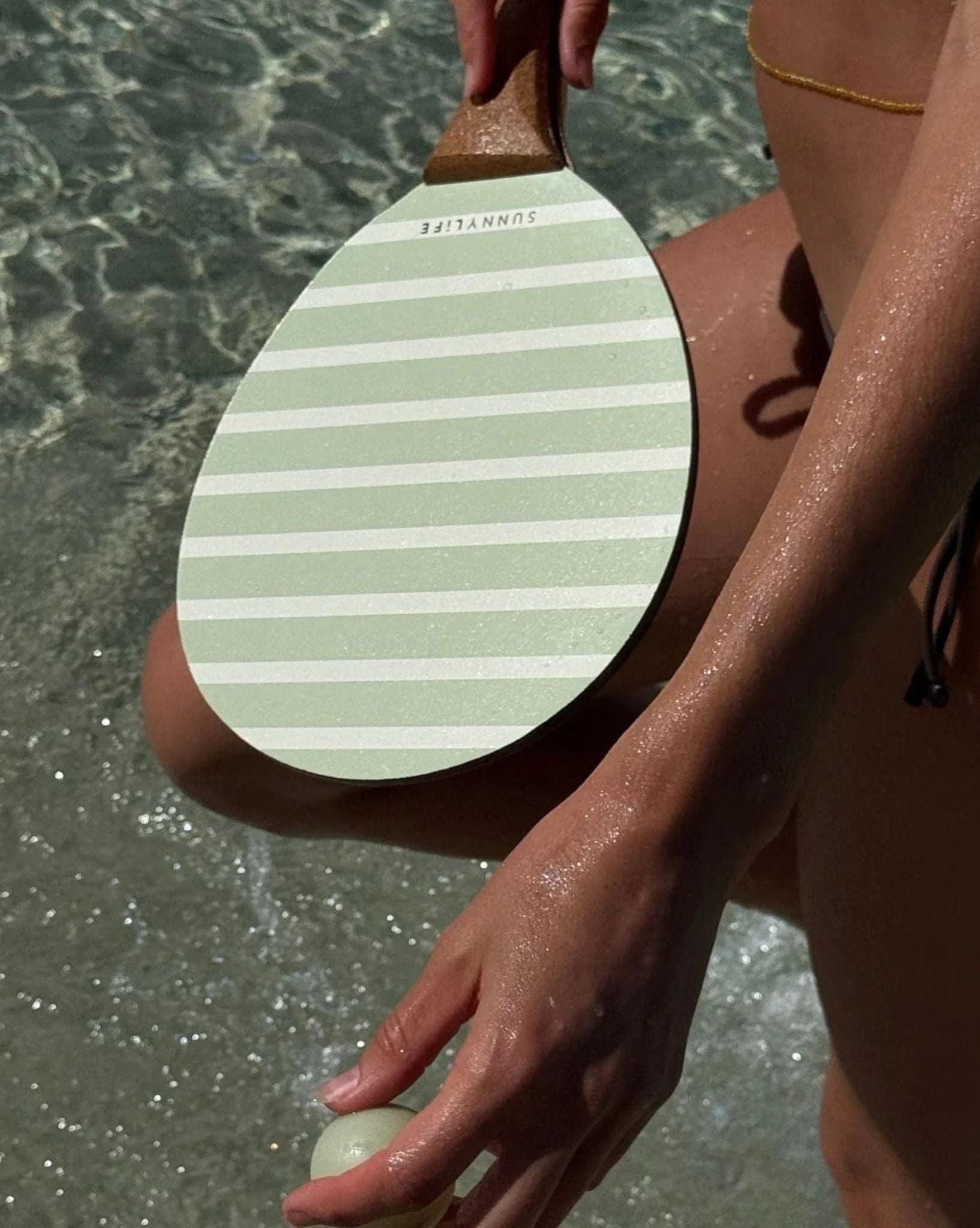 SunnyLife Vintage Beach Paddles La Palma Sage Stripe