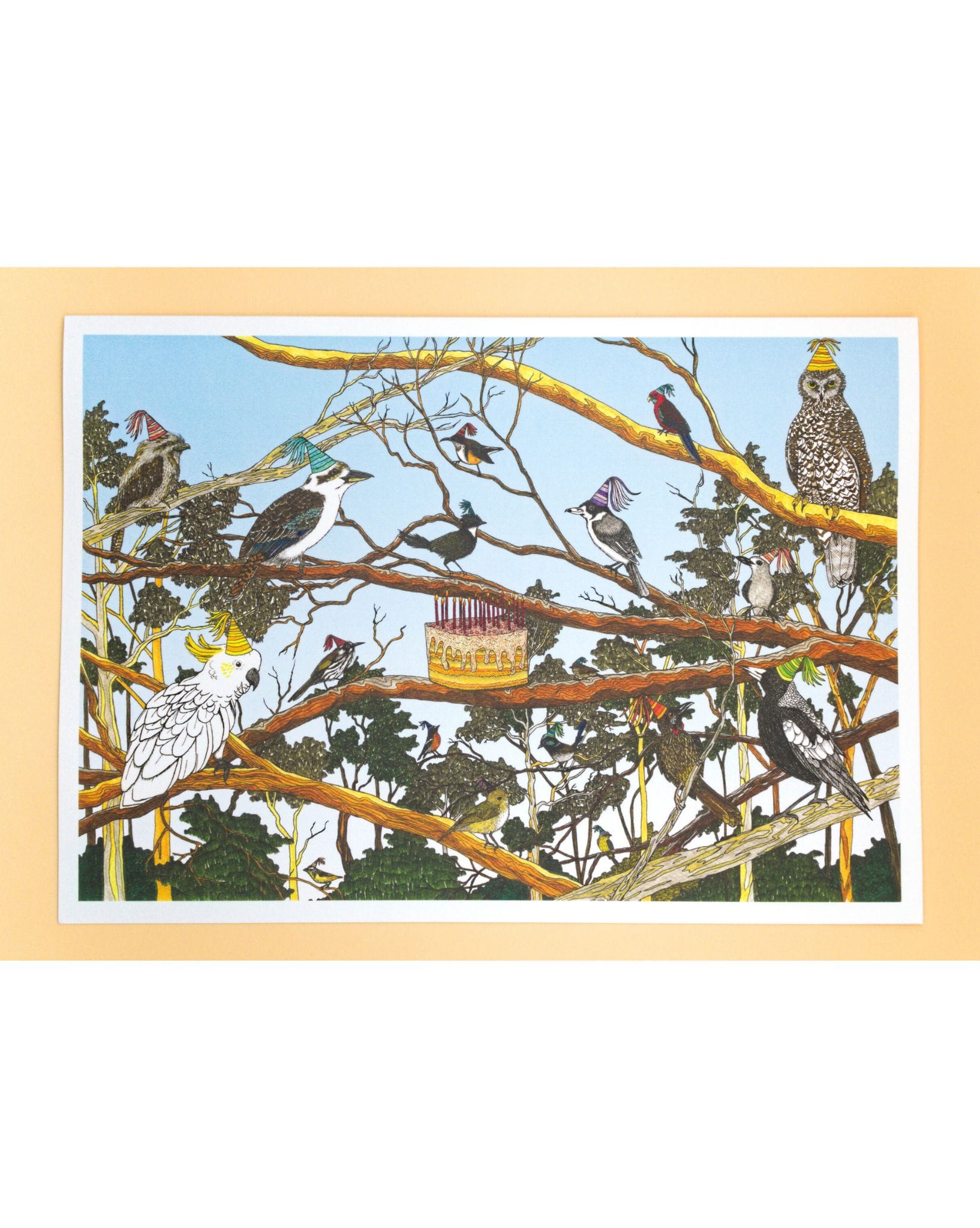 Sunshine Sea Art Bird Party card