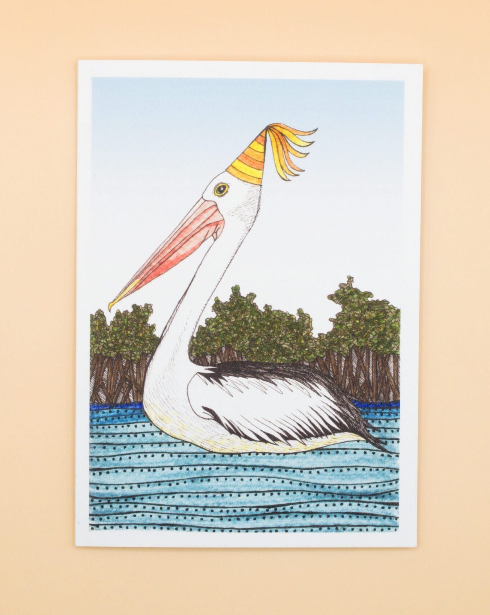 Sunshine Sea Art Pelican Card