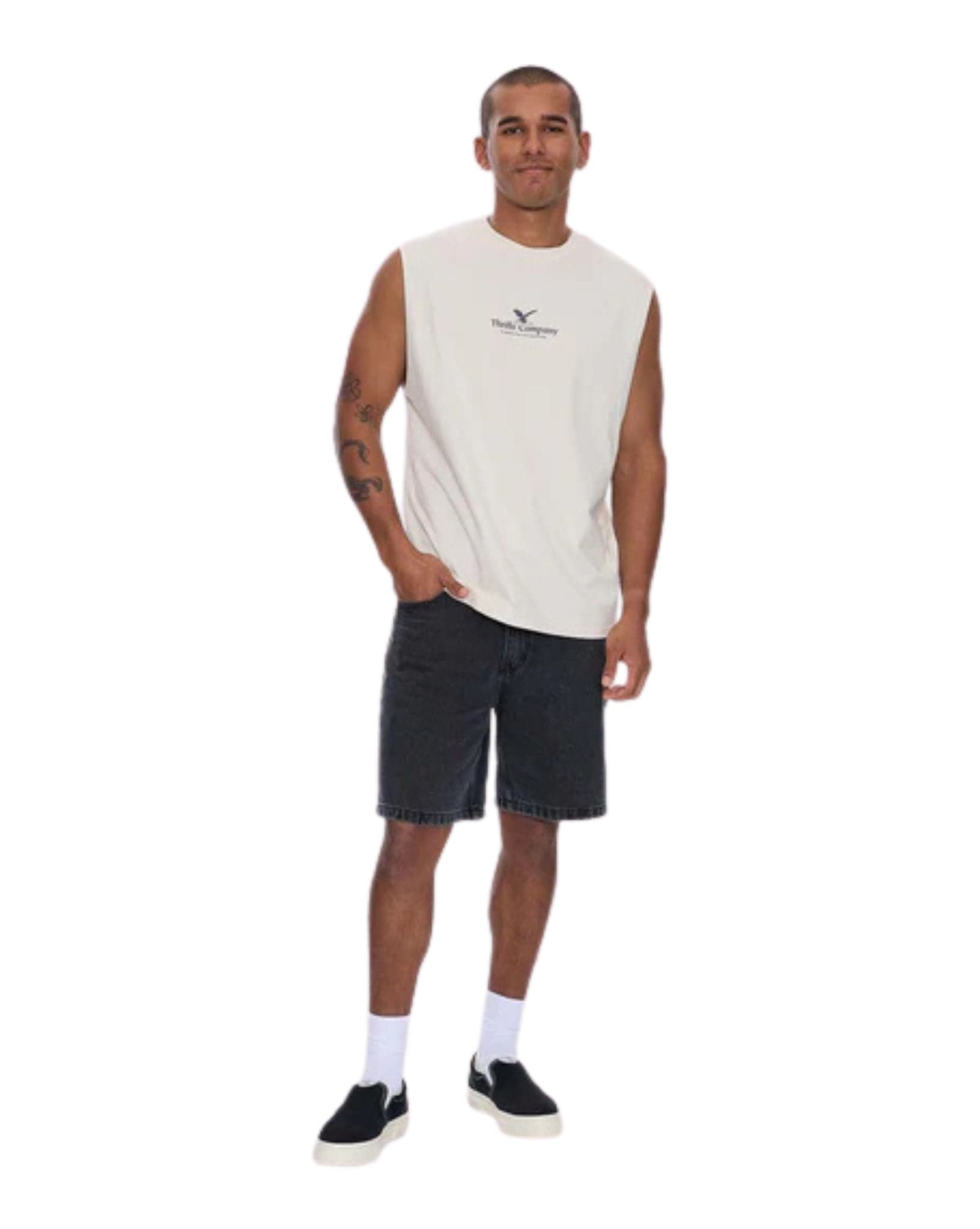 Thrills A Haven For The Restless Merch Fit Muscle Tee