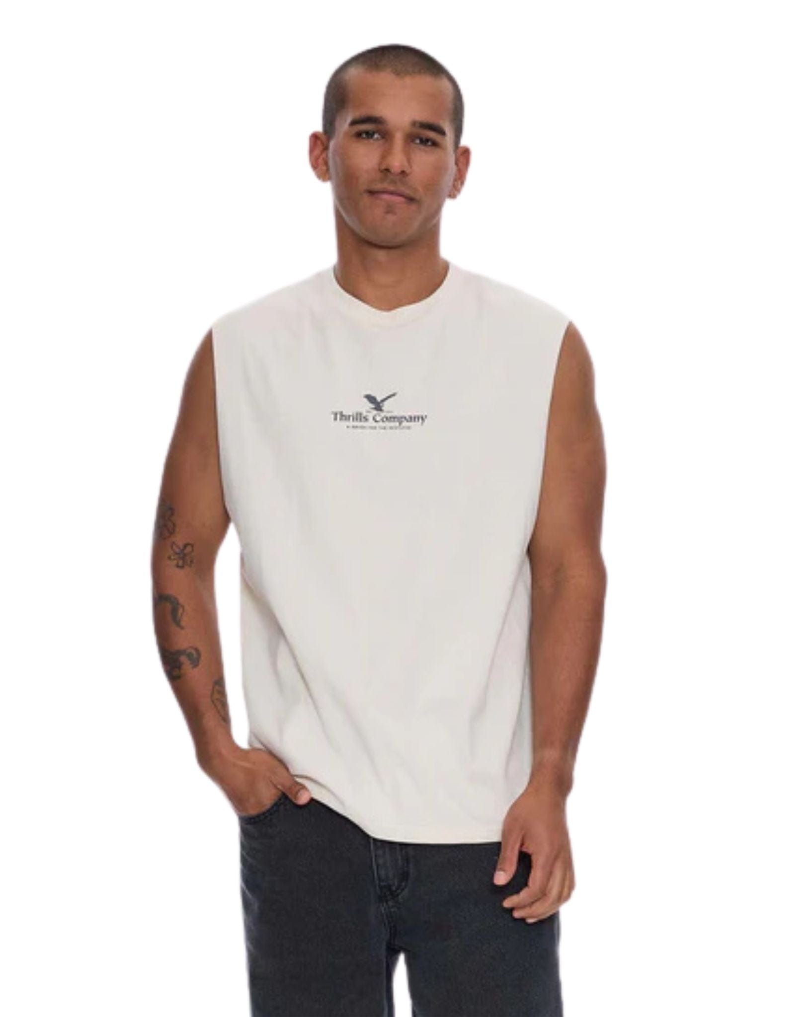 Thrills A Haven For The Restless Merch Fit Muscle Tee