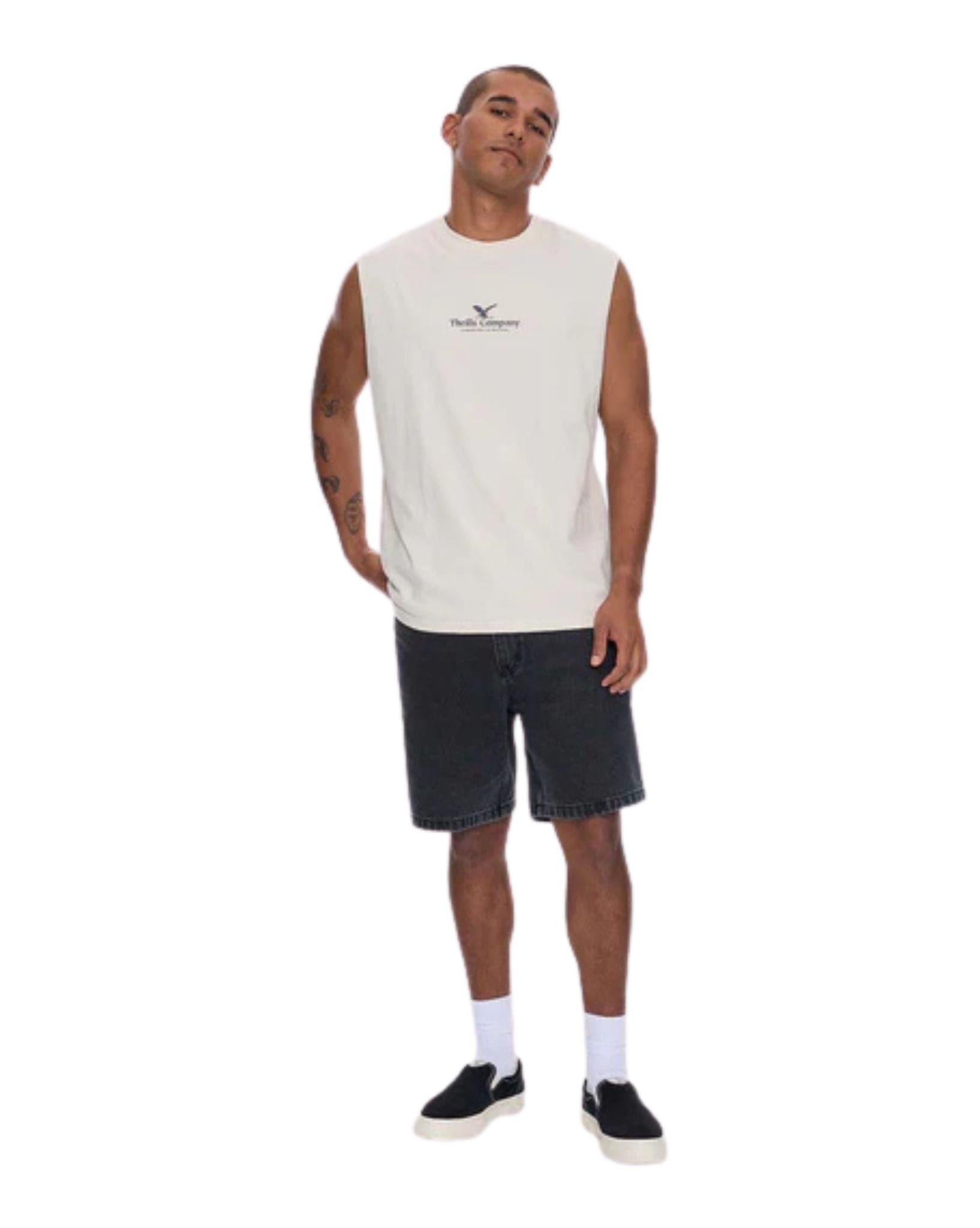 Thrills A Haven For The Restless Merch Fit Muscle Tee