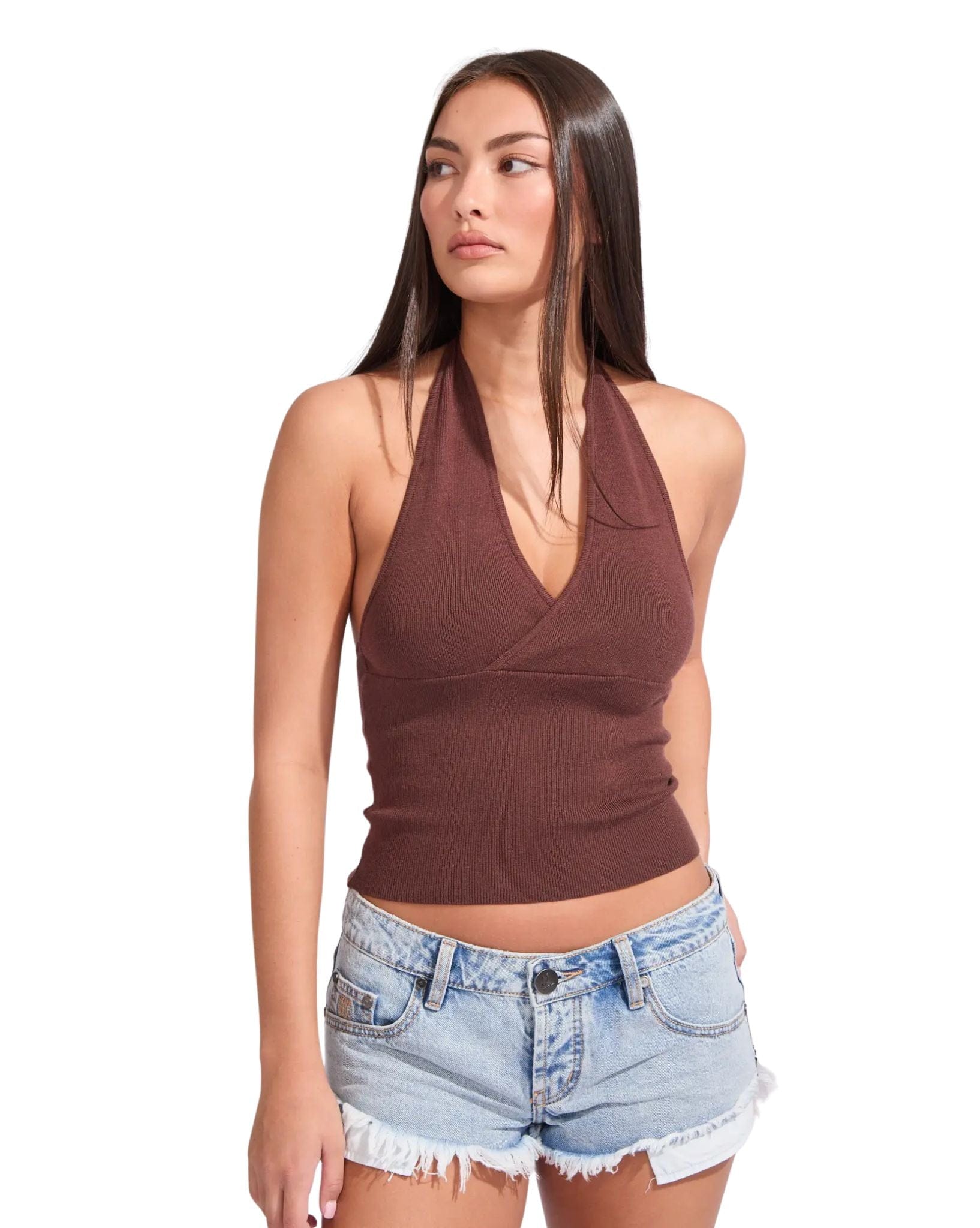 Thrills Dayna Knit Halter Top