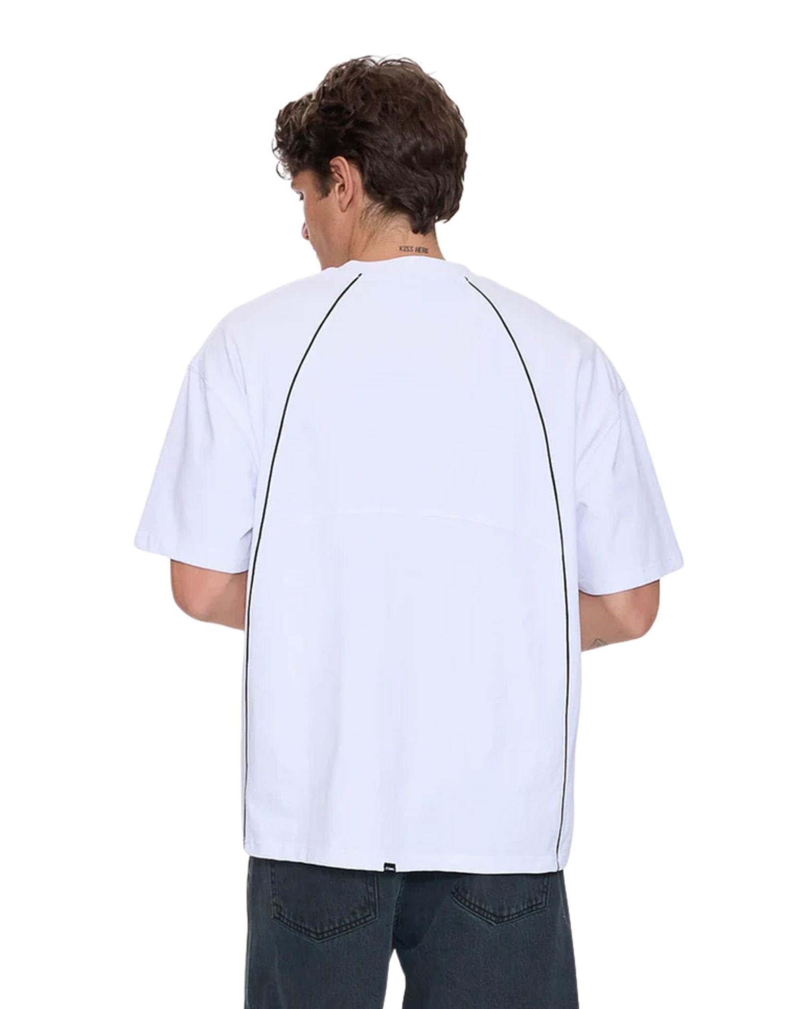 Thrills Heavy Voltage Box Fit Oversize Cropped Piping Tee
