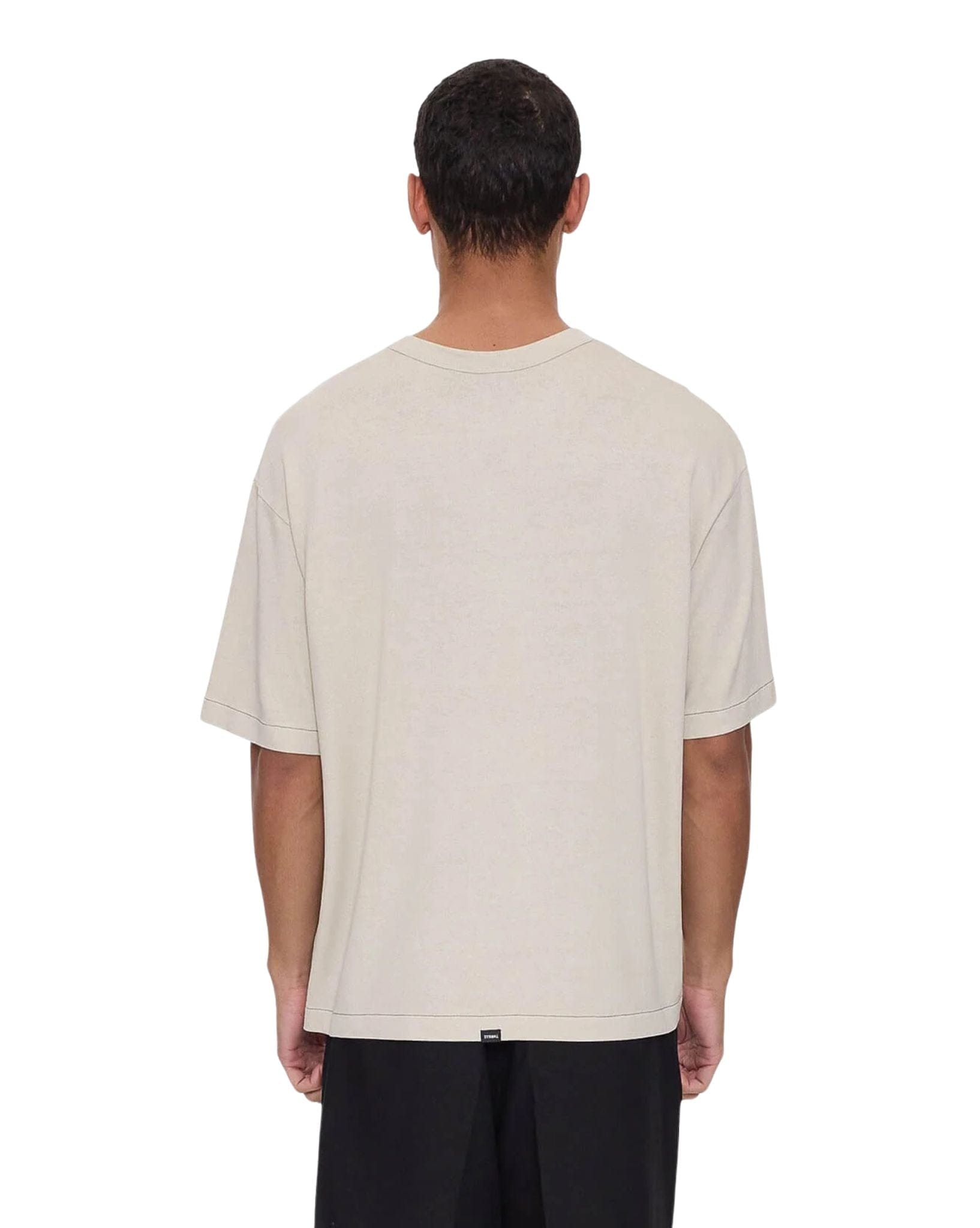 Thrills Hemp Thrills Embro Contrast Stitch Box Fit Oversize Cropped Tee